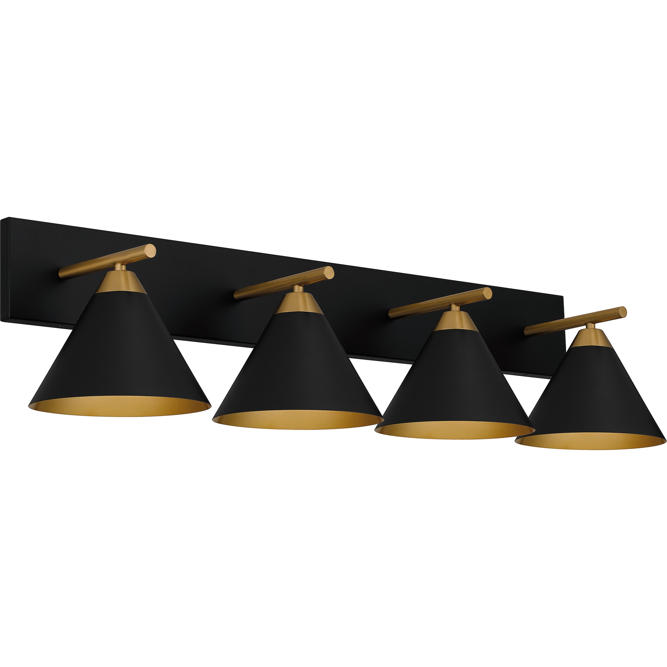 Quoizel MTO8637MBK Mastro 37.5-in 4 -Light Matte Black Modern/contemporary Vanity light