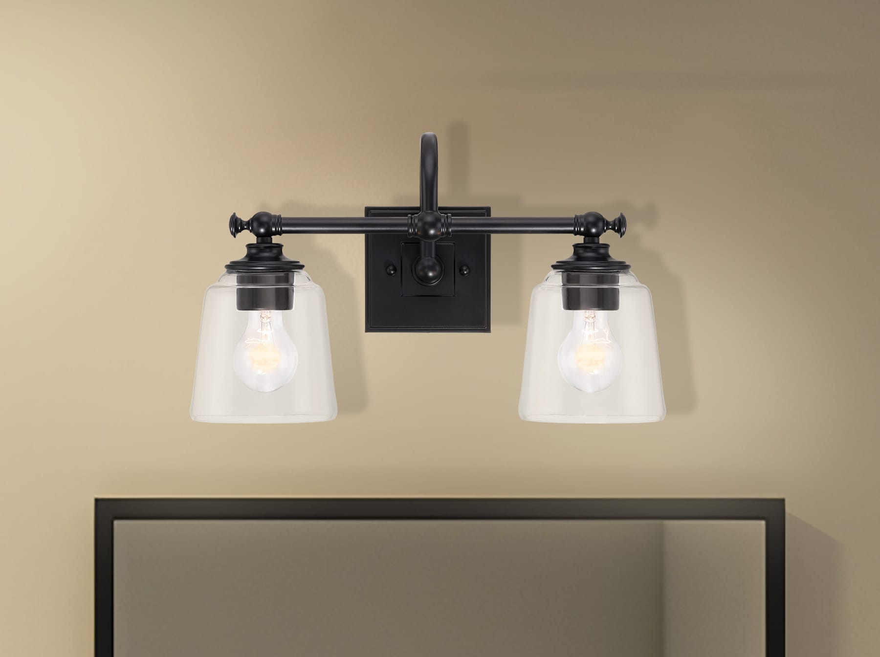 Minka Lavery 4002-66A Antonia 17.38-in 2 -Light Matte Black Modern/contemporary Vanity light bar
