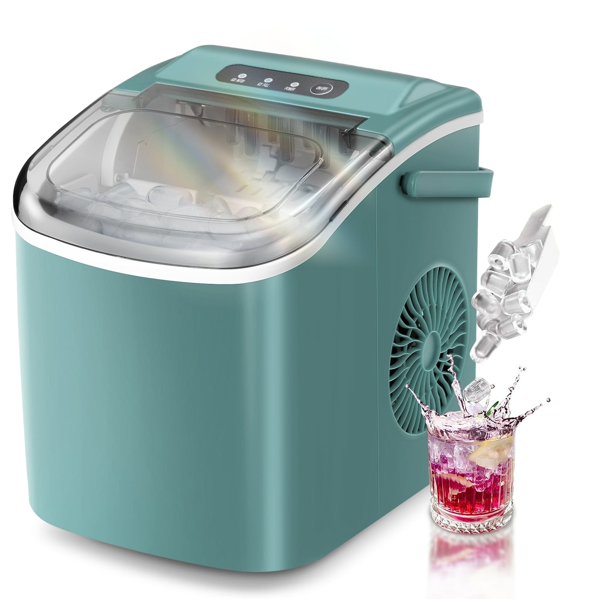 Antarctic Star Z5812H-GREEN 26-lb Ice Per day Countertop or portable Bullet Ice Maker ( Green )