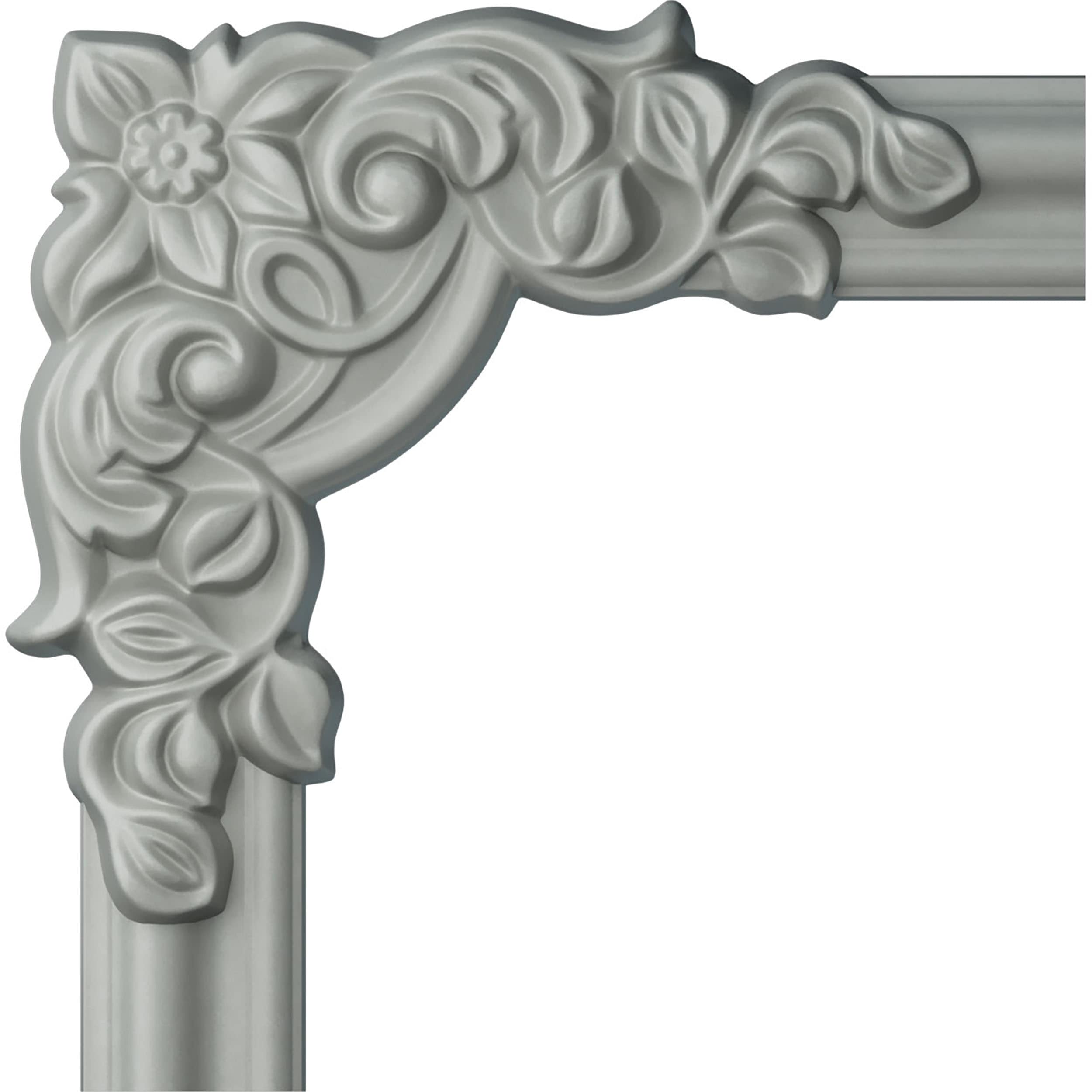 Ekena Millwork PML08X08SE Seville Primed Urethane 170081 Panel corner Picture Frame Moulding