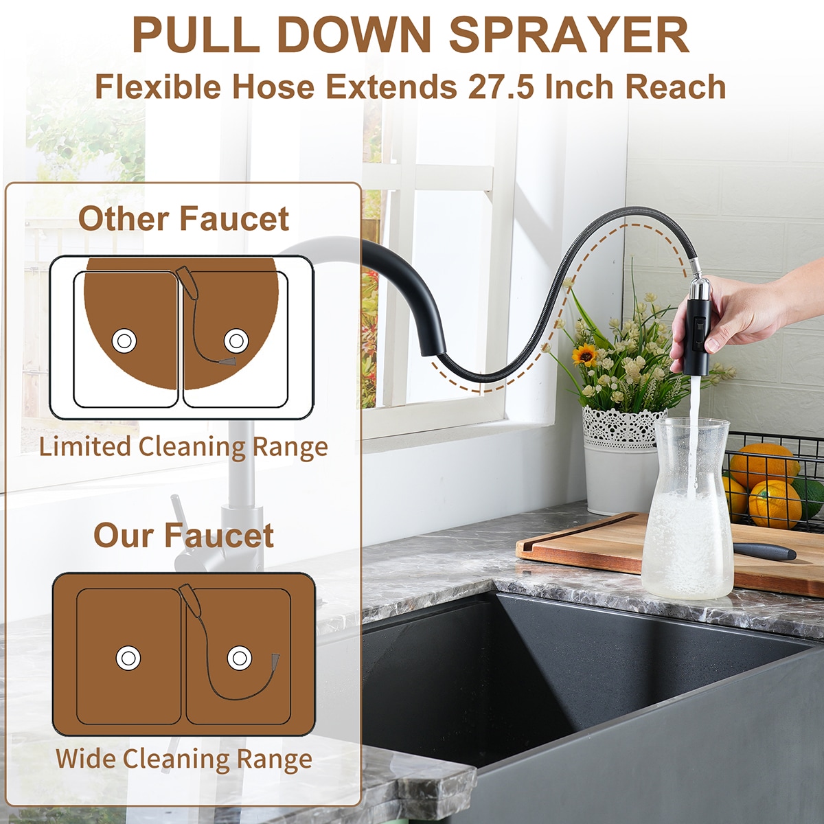 Mondawe OR-4014MB-DG Kitchen-Faucets - View #9