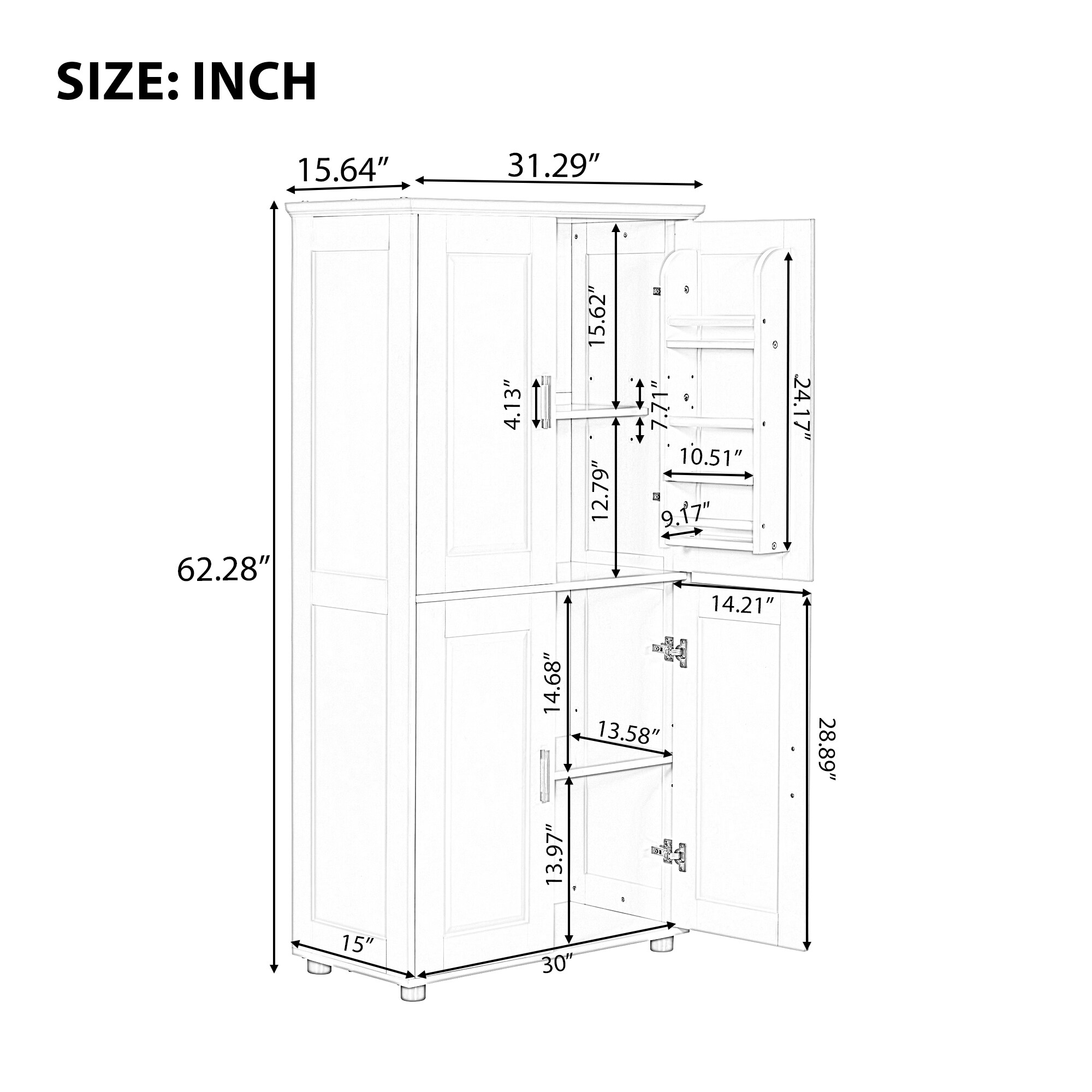 Siavonce XH3160D Utility-Storage-Cabinets - View #2