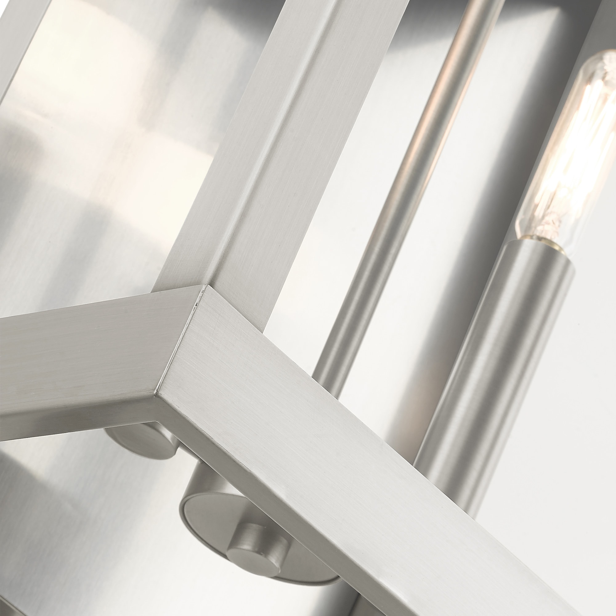 York 16" Brushed Nickel Outdoor Wall Lantern Sconce