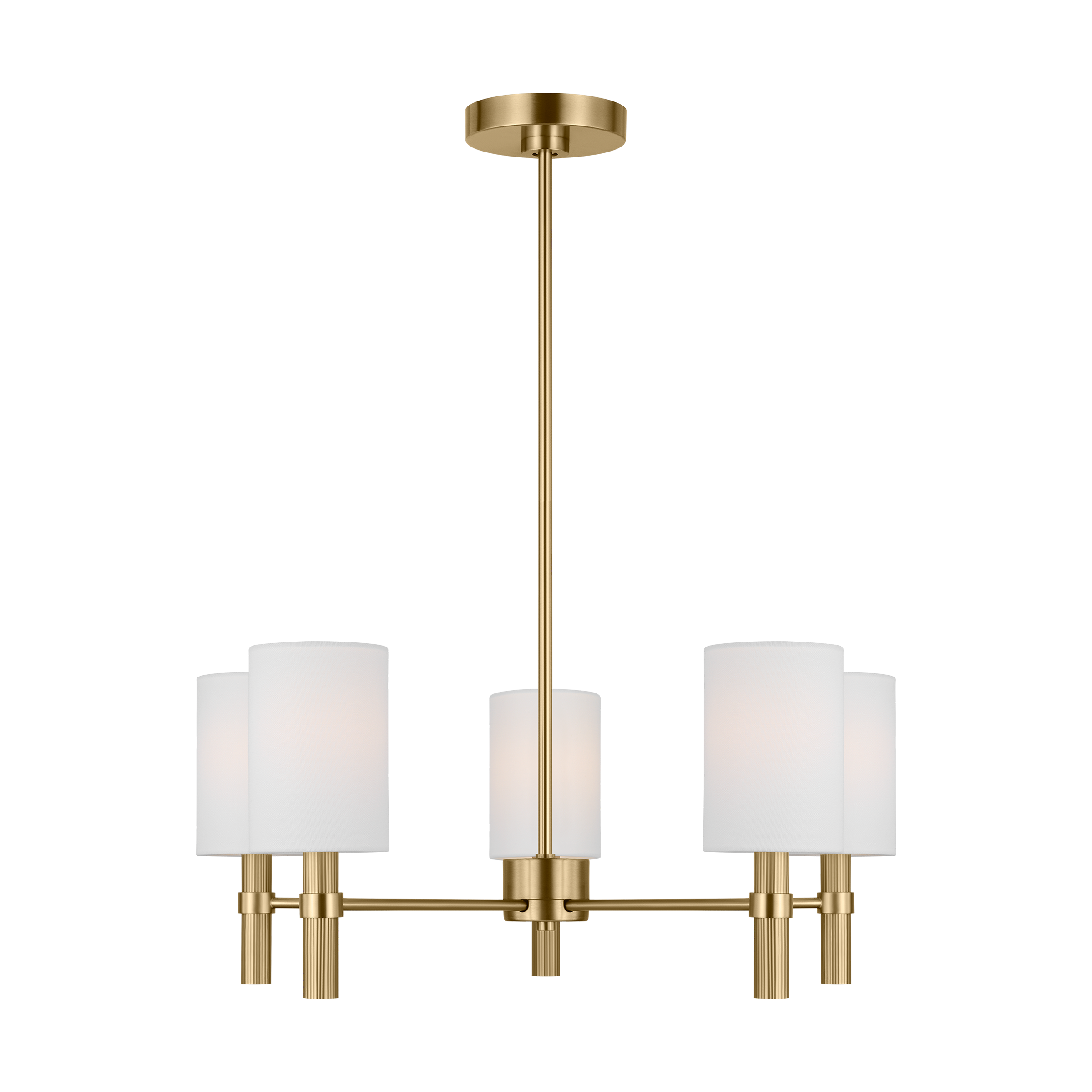 Scott Living DJC1135SB Manor 5 -Light Satin Brass Transitional For Use in Dining Rooms, Foyers, Living Rooms Chandelier