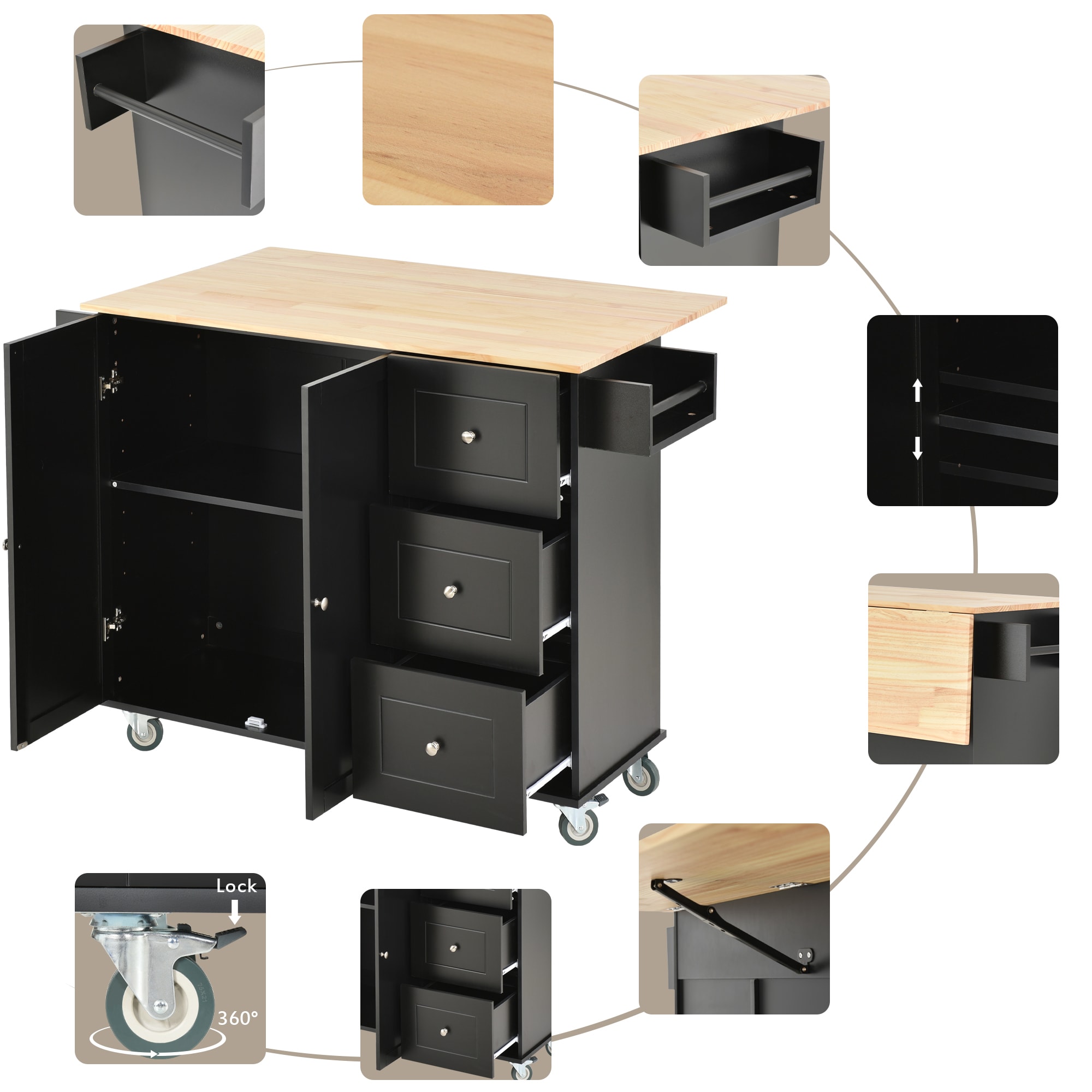 SINOFURN SYB260025BK Kitchen-Furniture - View #15
