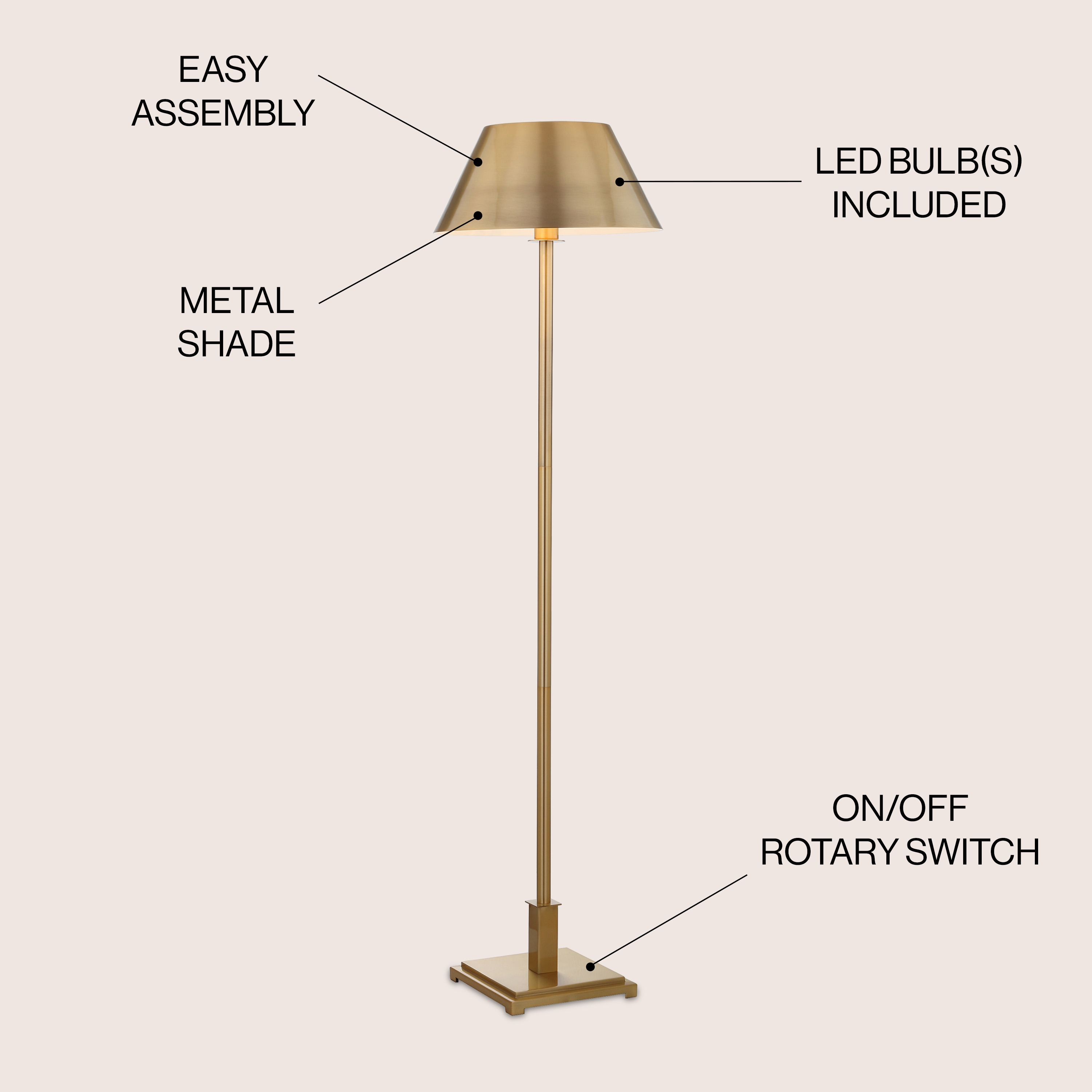 JONATHAN  Y JYL6005B floorlamps - View #2