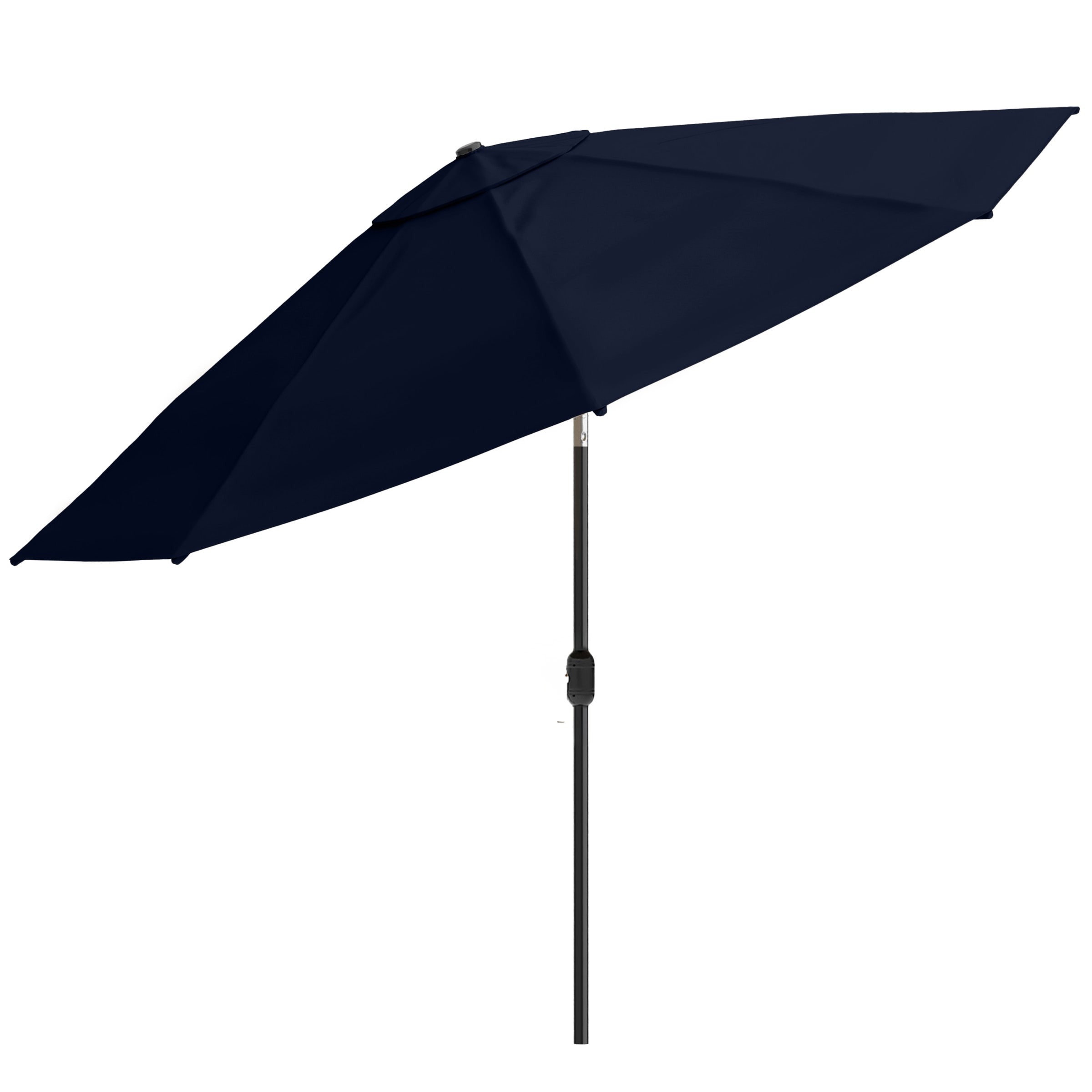 Navy Blue 10-Foot Patio Umbrella with Solar LED Lights