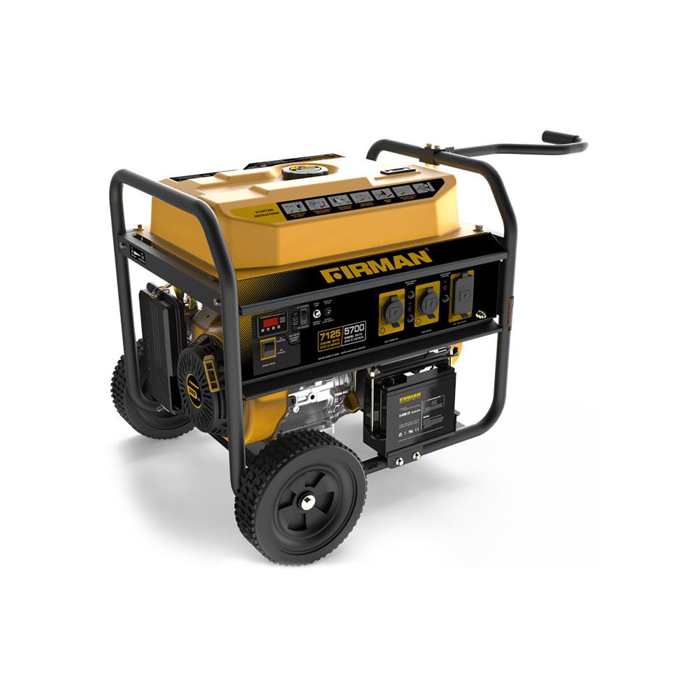  ZX9CHMPN198 Gas Powered 5700-7100 -Watt Portable Remote Start Generator with Wheel Kit