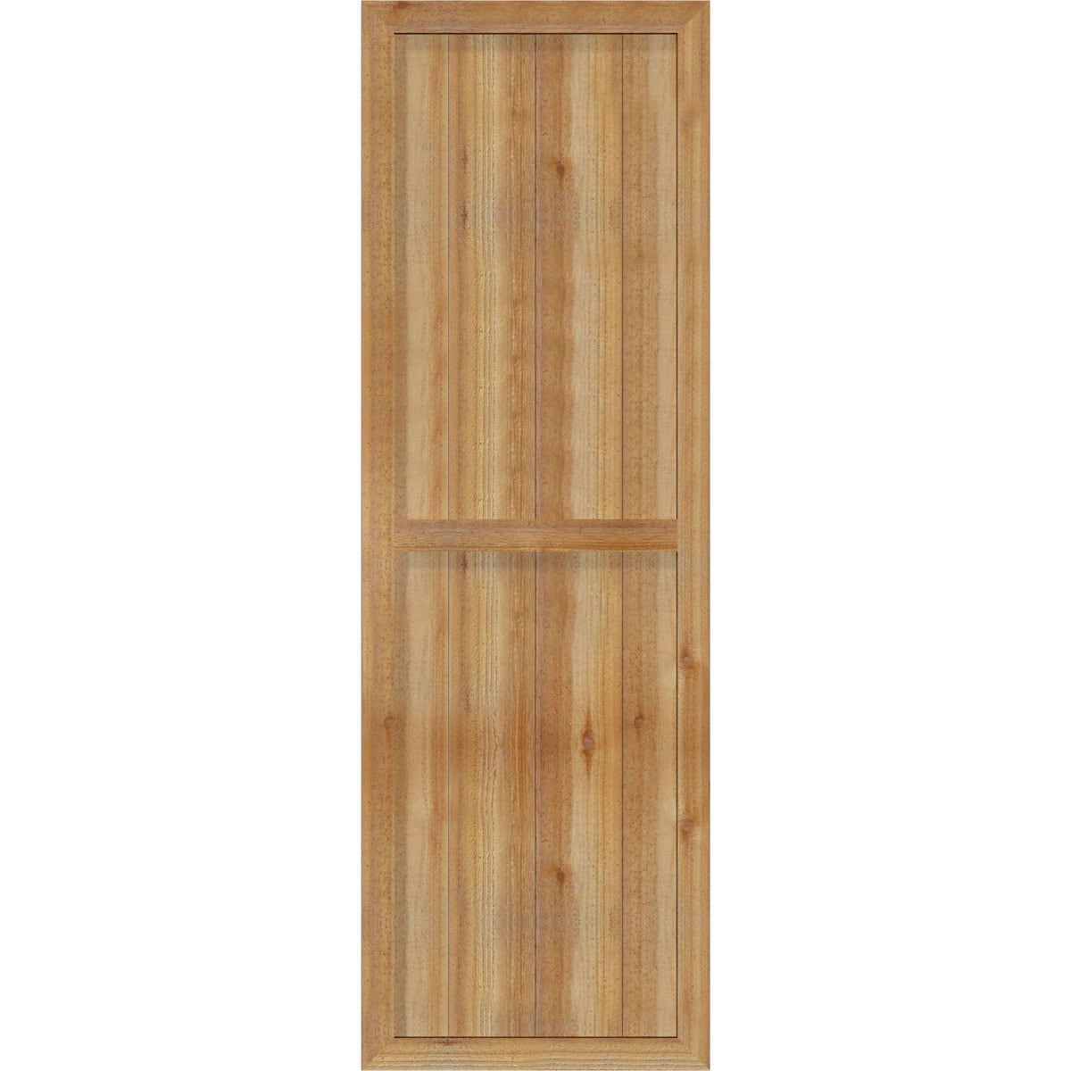 Ekena Millwork RBF06S21X066RWR 21.5-in W x 66-in H Unfinished Paintable/Stainable Board and batten Framed Wood Exterior Shutters ( 2 -Pack )