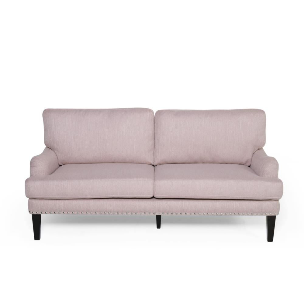 Best Selling Home Decor 311944 Auriga 66.75-in Modern Light blush and dark brown 2 -seater Loveseat