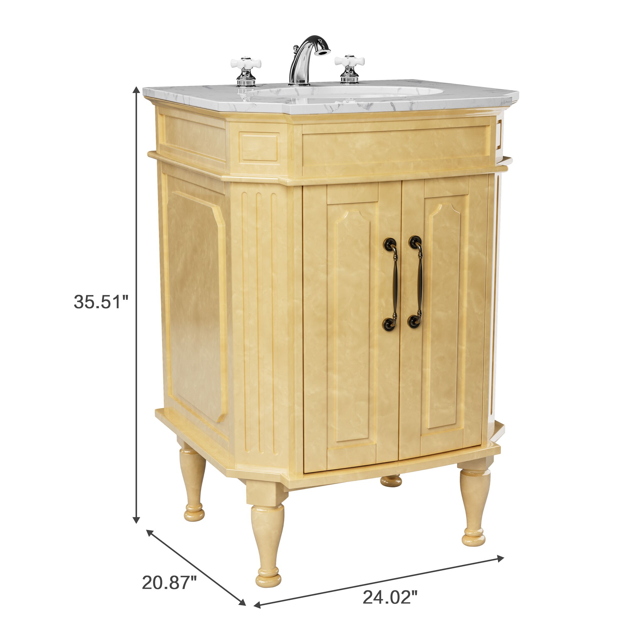 VOUA LWS-10X10-LK-BE+BASE Bath-Vanity-Combo - View #6