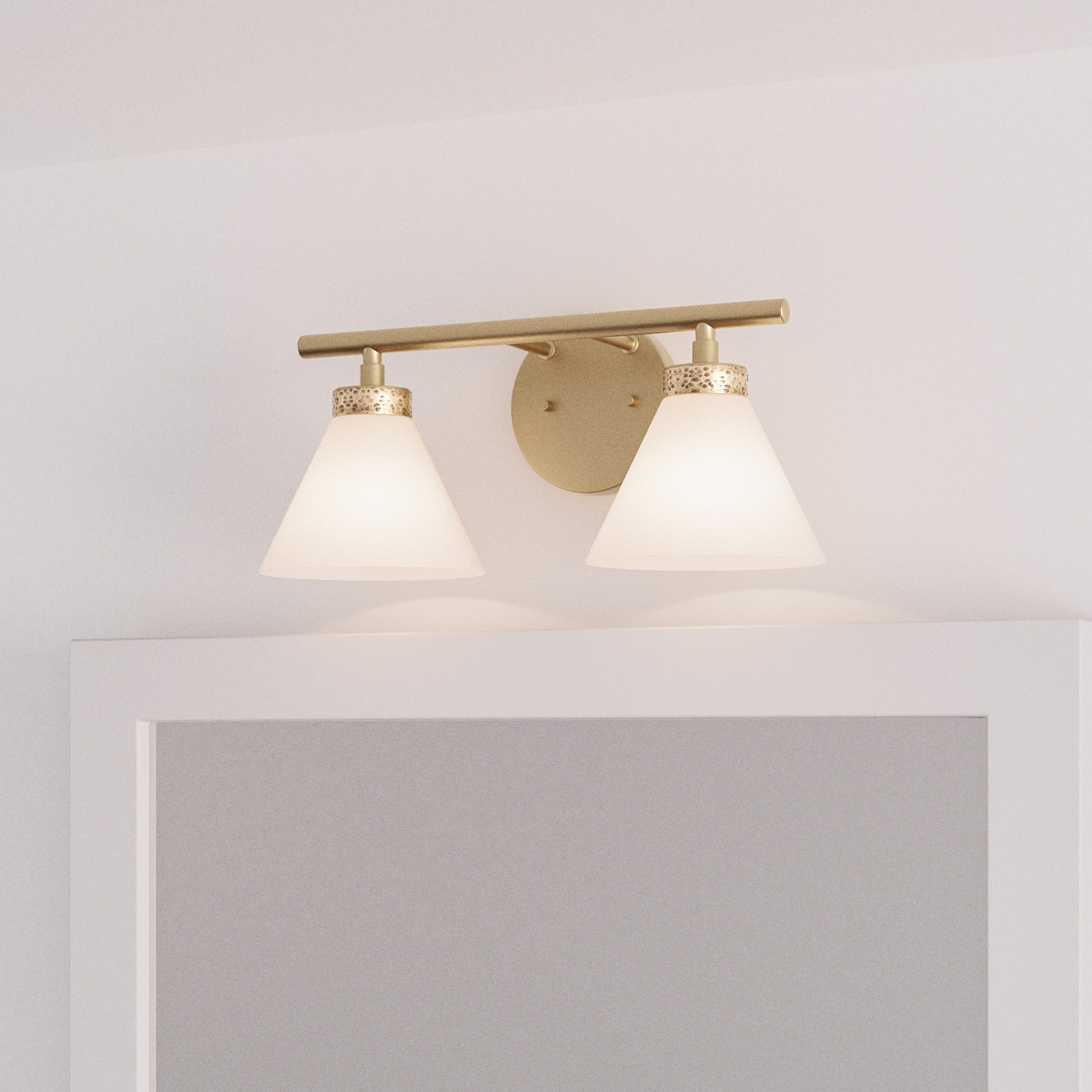 Quoizel IRA8615WS Ira 15.5-in 2-Light Brass Modern/Contemporary Vanity Light
