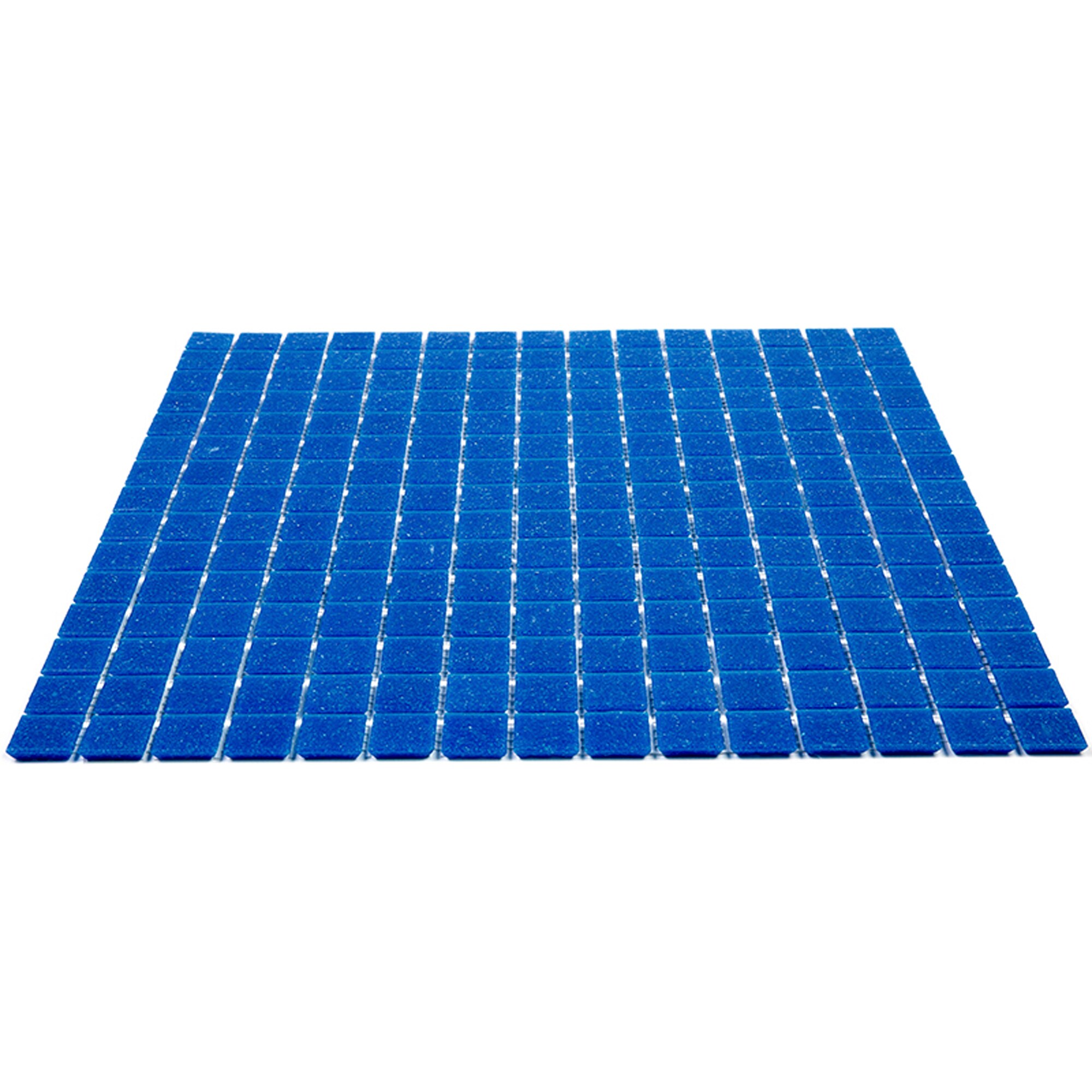 Dune 12" x 12" Glossy Cerulean Blue Glass Mosaic Tile