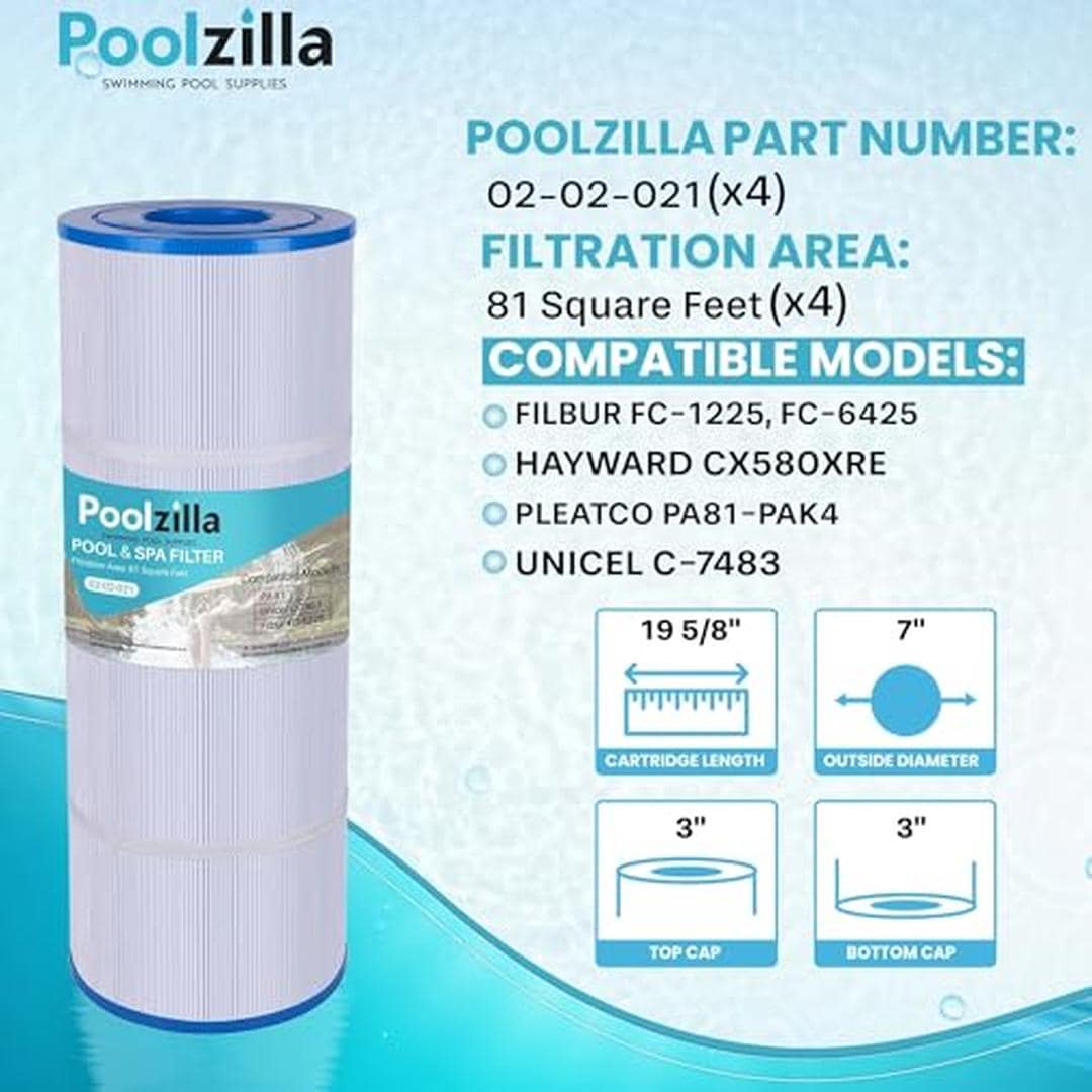 Poolzilla 02-02-021-4PK Pool-Filter-Skim-Sys-Parts - View #2