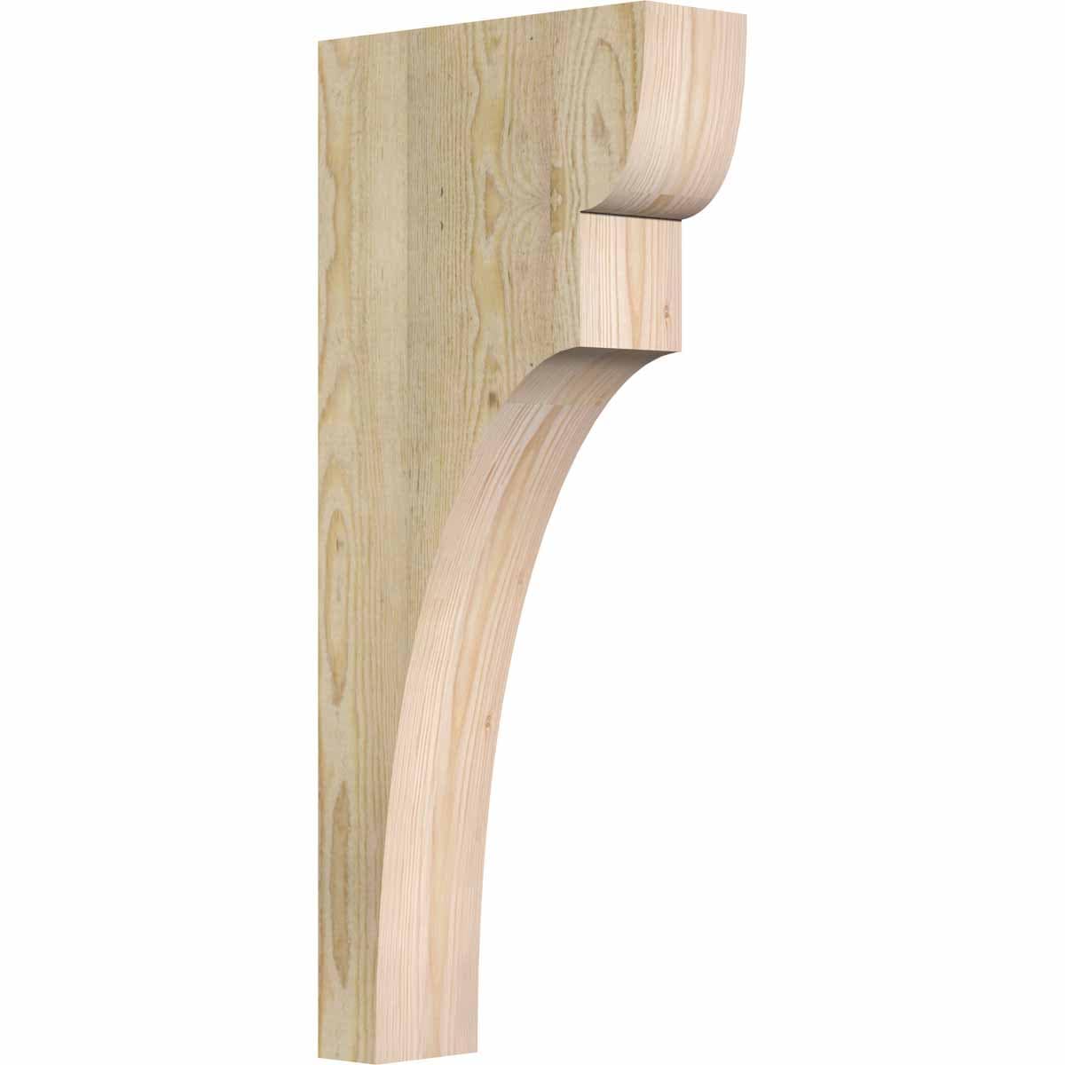 Ekena Millwork COR04X12X28YOR00RDF 4-in x 12-in x 28-in Yorktown Unfinished Douglas fir Wood Paintable/Stainable Corbel