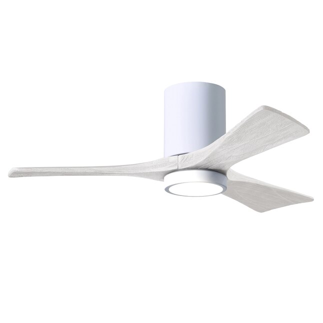 Matthews Fan Company Irene 3hlk 42 In Gloss White Color Changing Led Indoor Outdoor Flush Mount Ceiling With Light Remote 3 Blade The Fans Department At Com - 42 Flush Mount White Ceiling Fan With Light