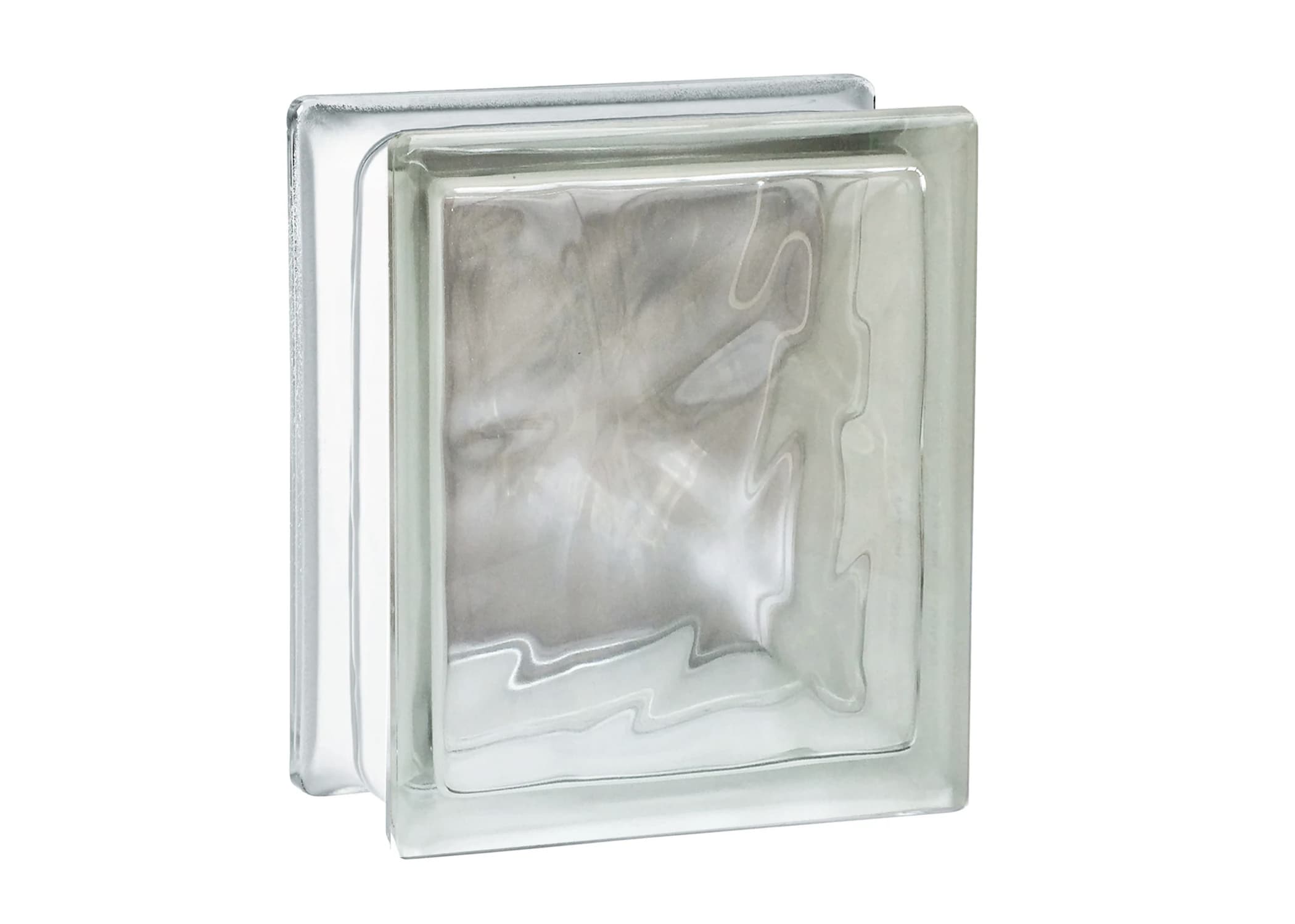 SEVES LRWN6X8 Nubio Wave Glass Block ( 8-in H x 6-in W x 4-in D )