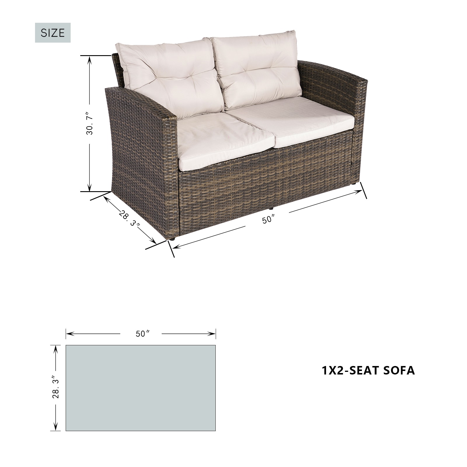 Direct Wicker DWG-1506R-BR Patio-Conversation-Sets - View #12
