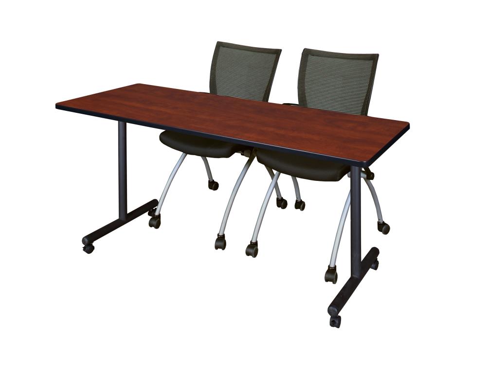 Regency MKTRCC6024CH09BK Training Red 4-Person Training Table (60-in W x 29-in H)