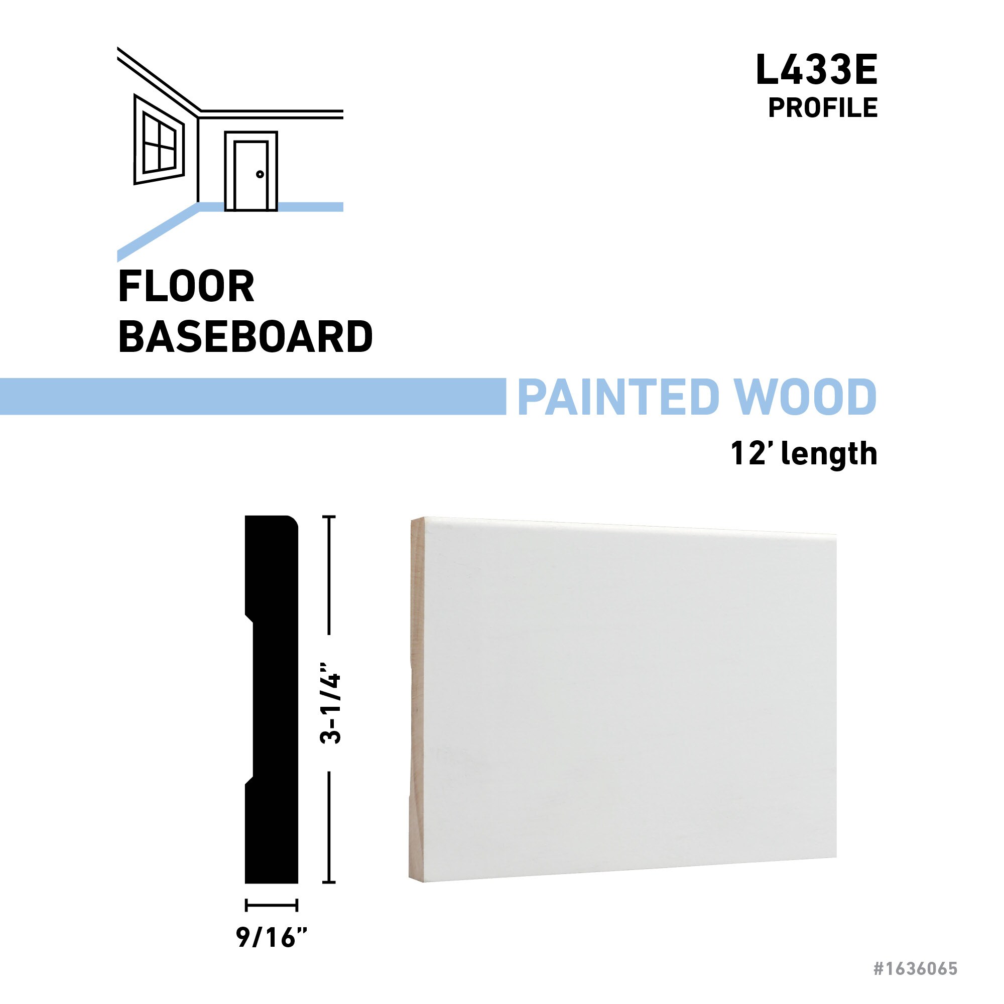 allen + roth L433E12FJPWH Baseboard-Moulding - View #3