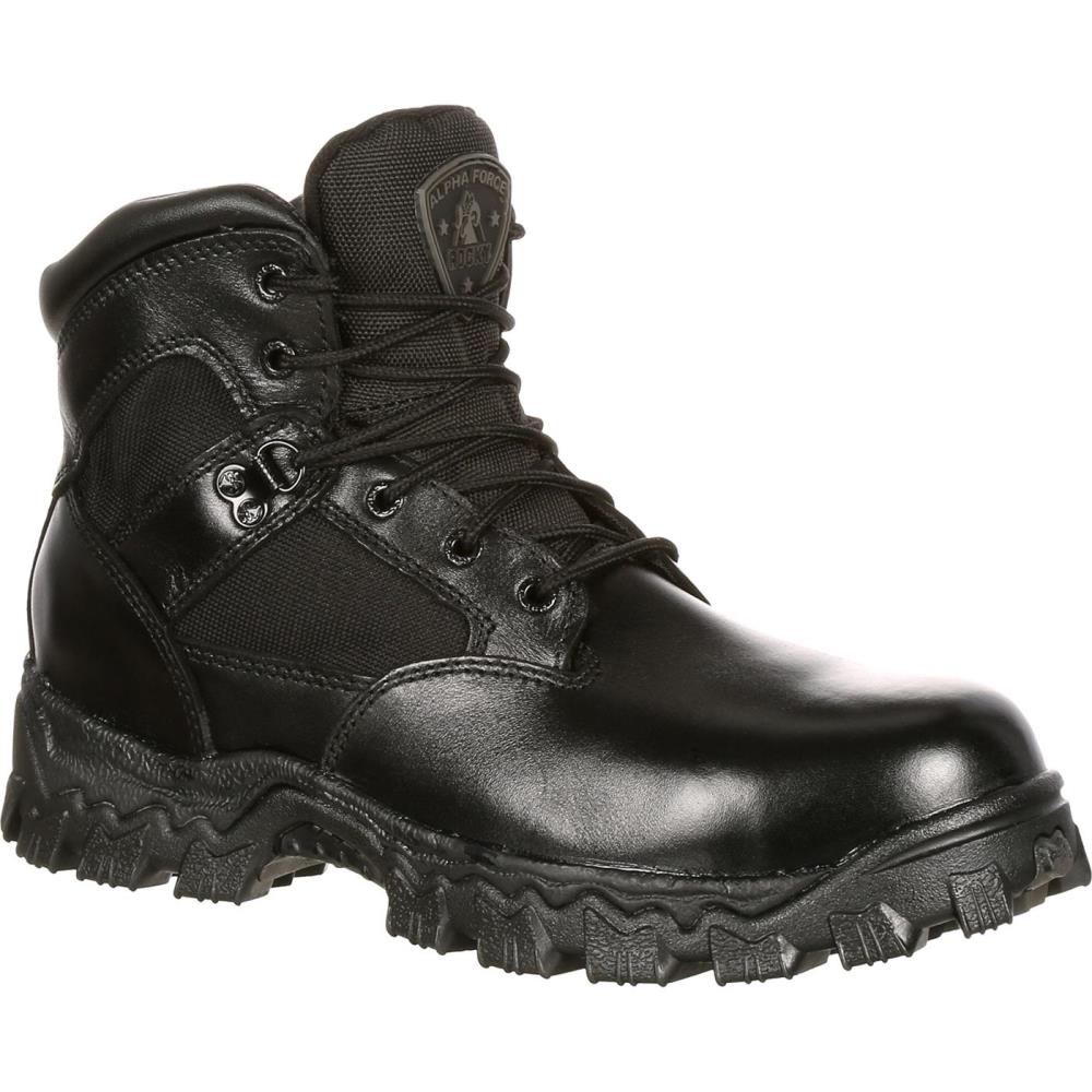 Rocky Mens Black Waterproof Duty Boots Size 10.5 Medium in the