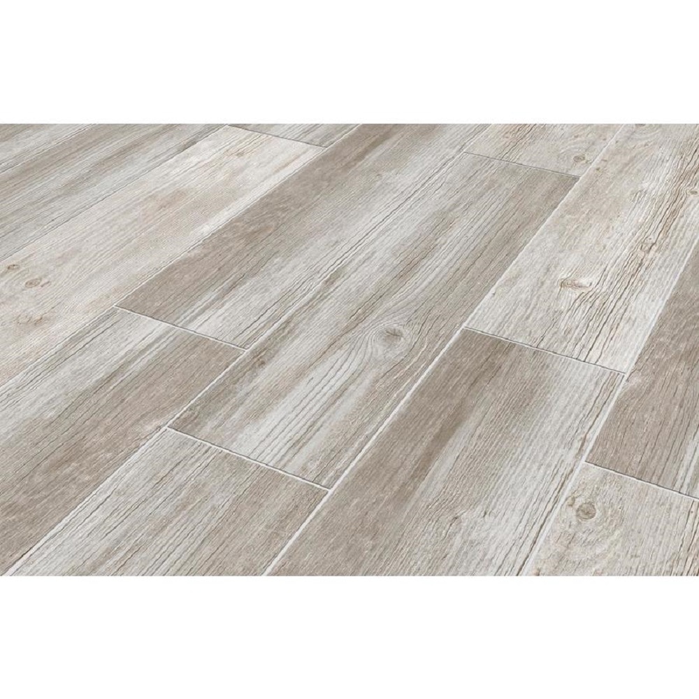 Style Selections Woods Vintage Gray 6-in x 24-in Glazed Porcelain Wood Look  Floor Tile in the Tile department at Lowes.com