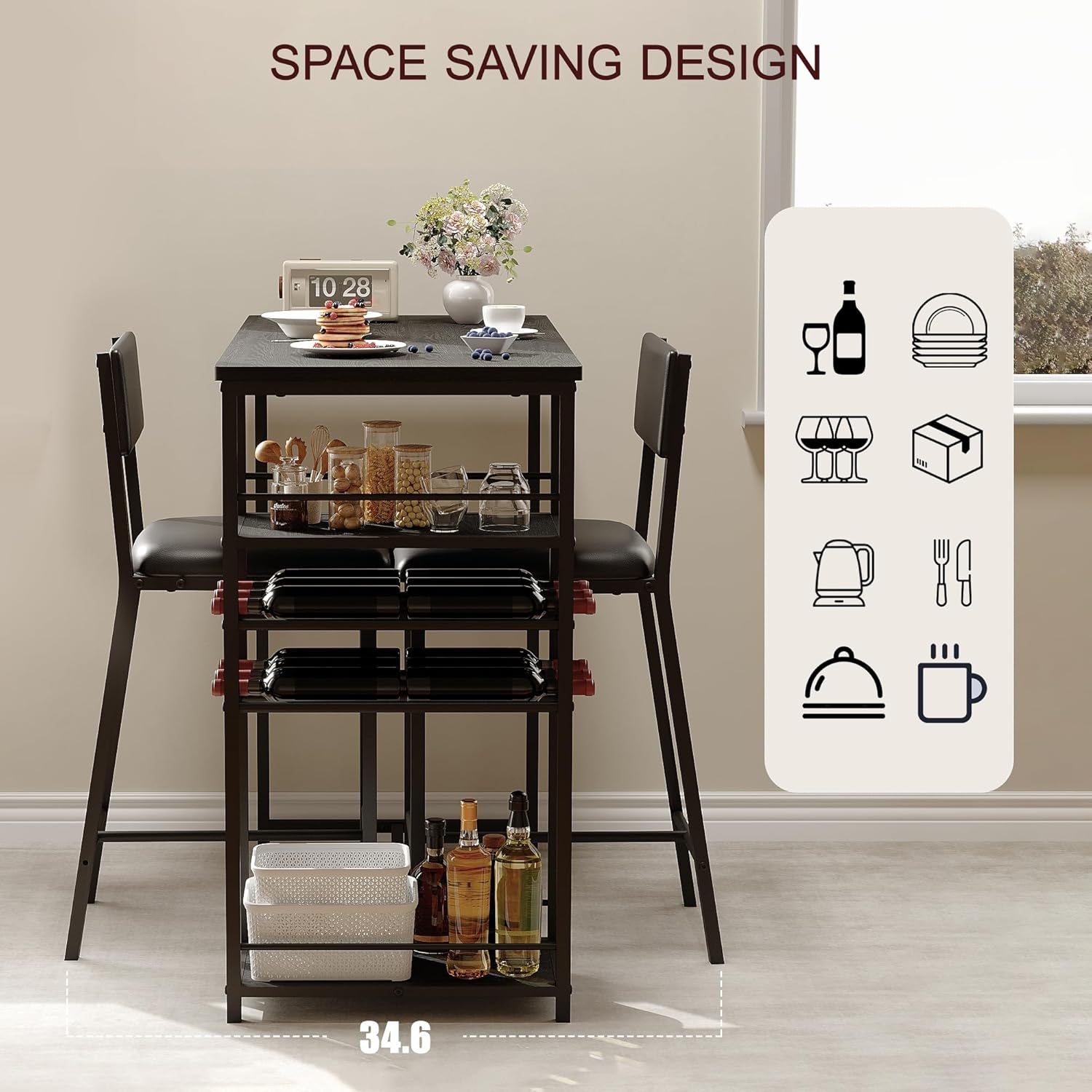Qeetex DHZ-PHO-345JB4GV Dining-Sets - View #4