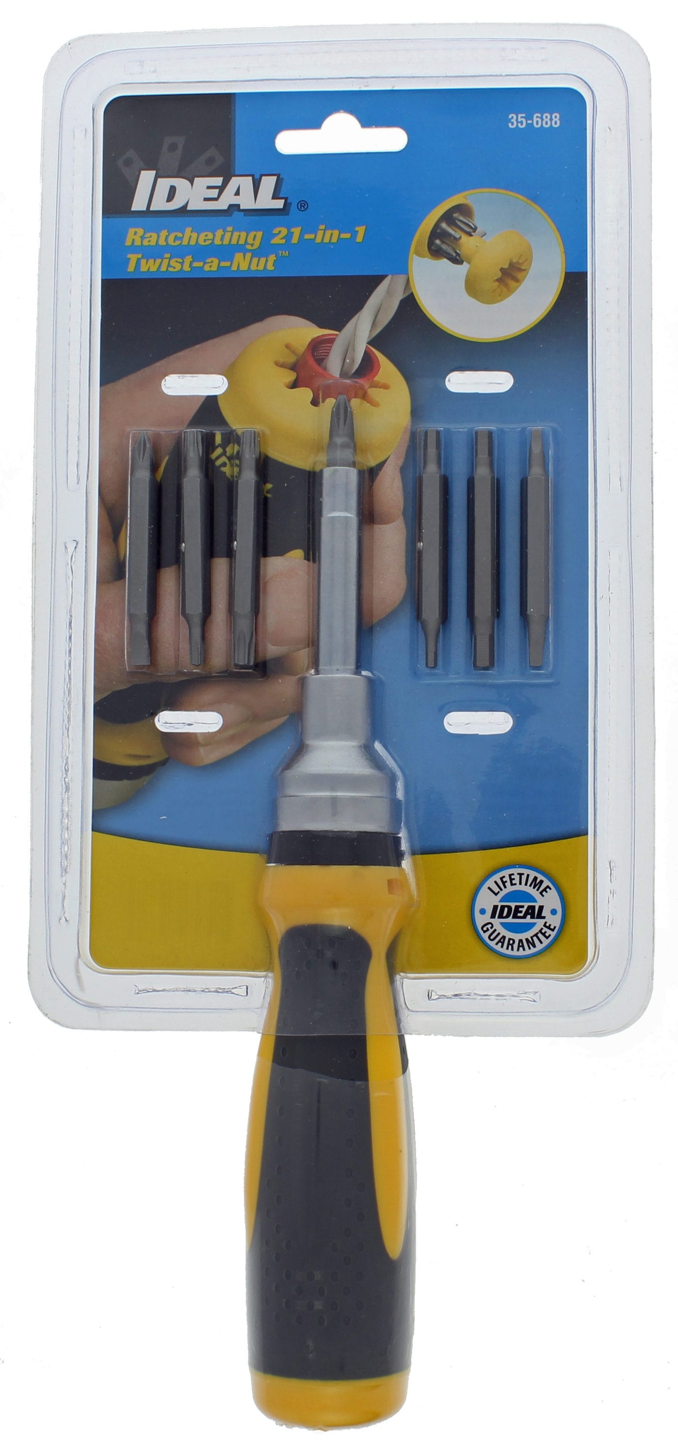 IDEAL 21-Piece Plastic Handle Ratcheting Phillips Multi-bit