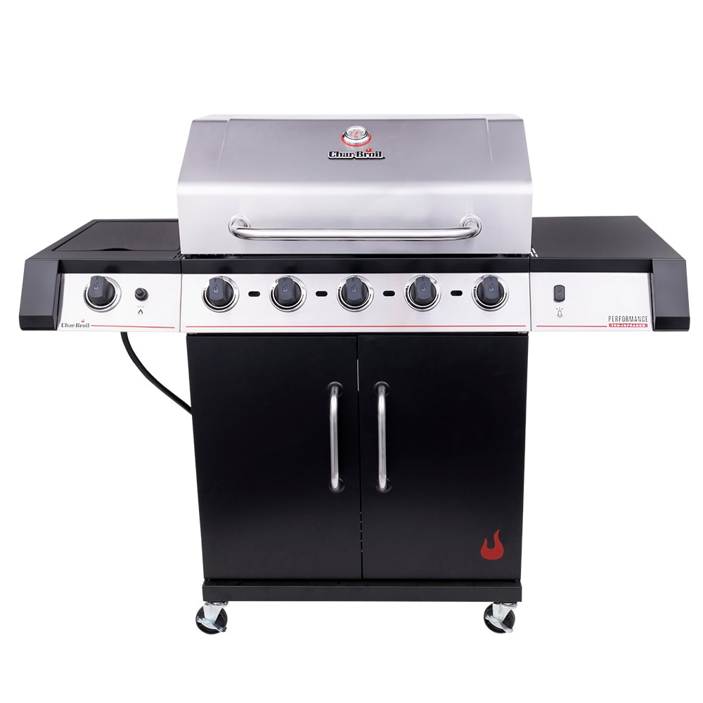 grus struktur Bank Char-Broil Black and Stainless 5-Burner Liquid Propane Infrared Gas Grill  with 1 Side Burner at Lowes.com