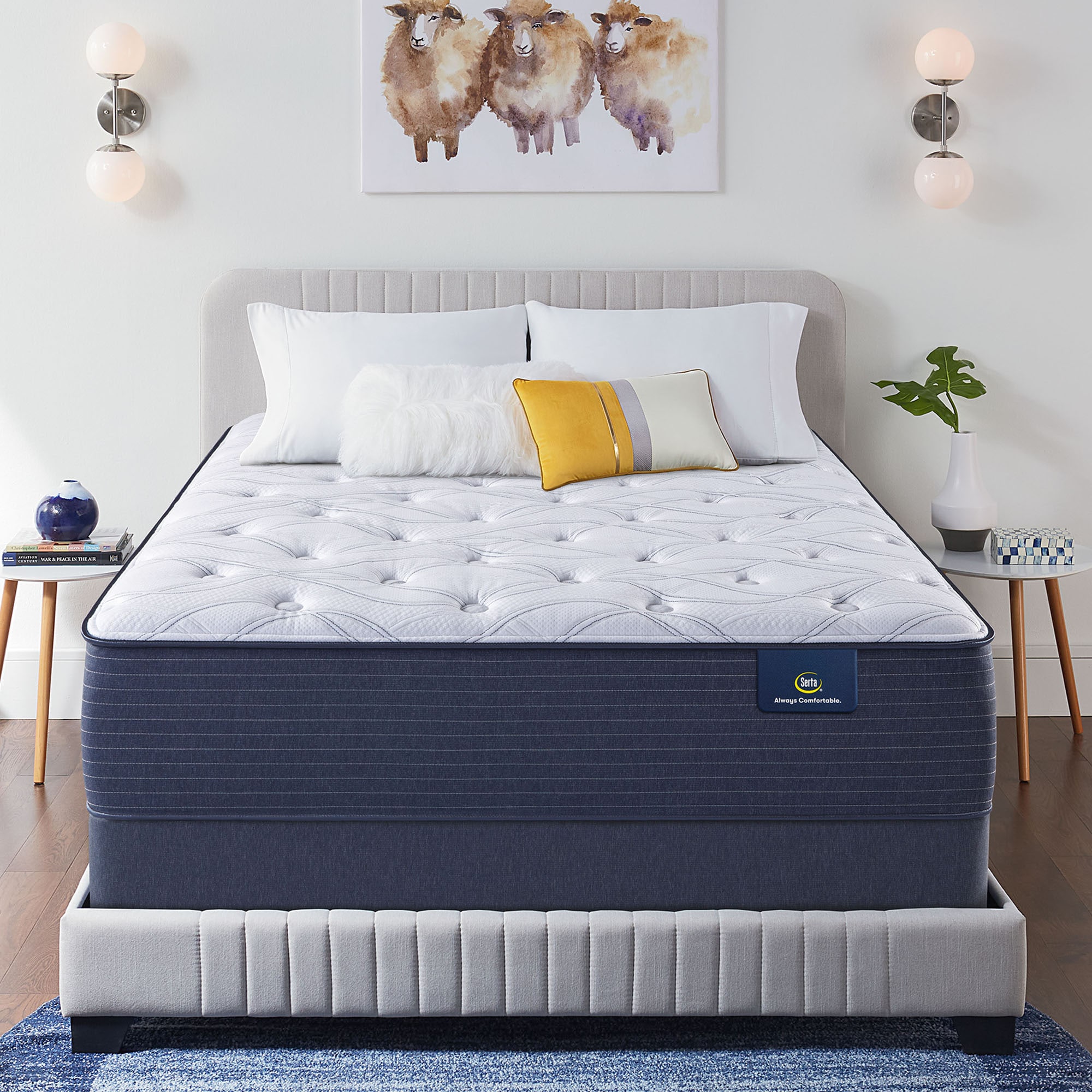 entrega Adolescente represa Serta Clarks Hill 23-in Soft Full Innerspring Mattress with Boxspring  Included in the Mattresses department at Lowes.com
