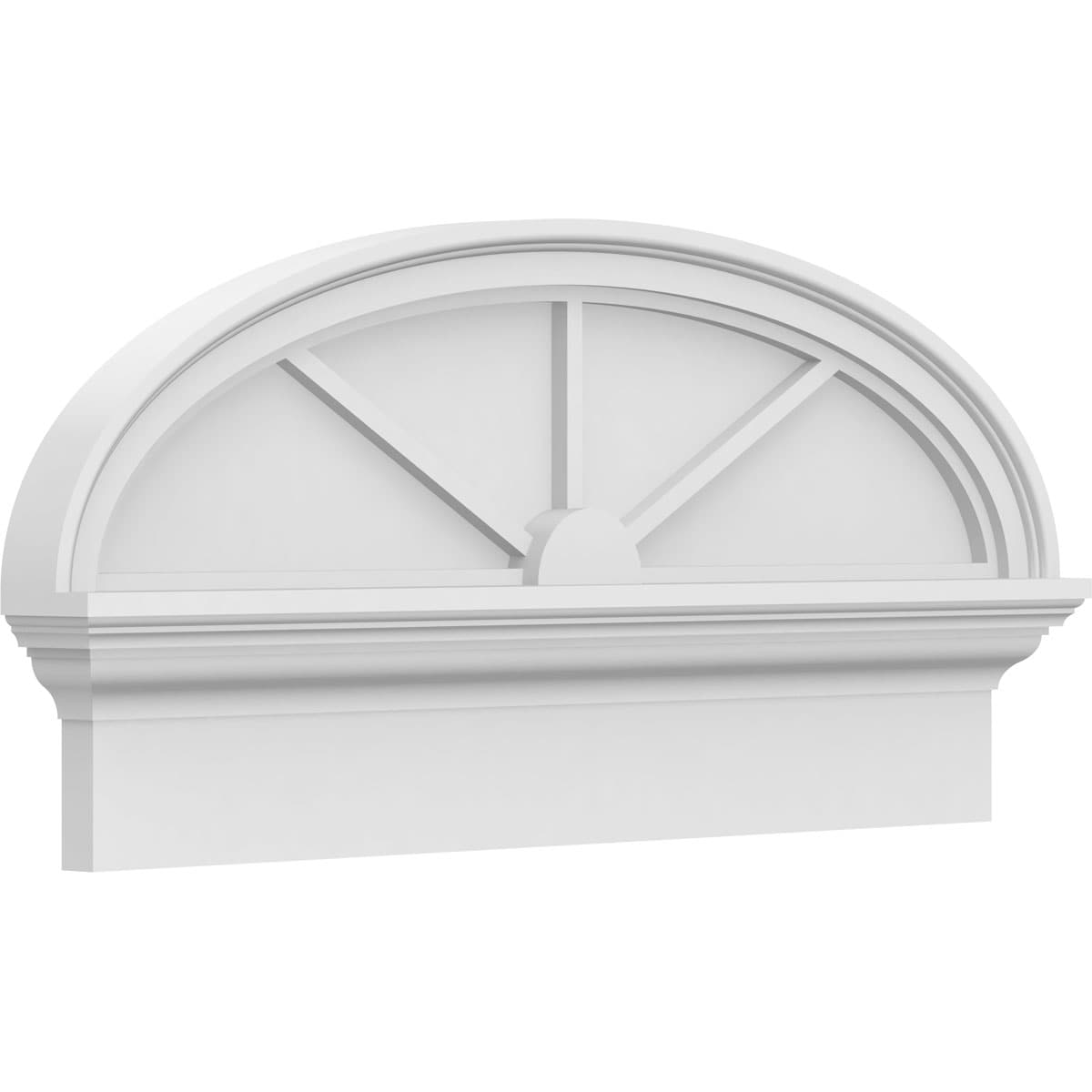 Ekena Millwork PEDPC030X145ELL03 30-in W x 14.375-in L PVC Pediment