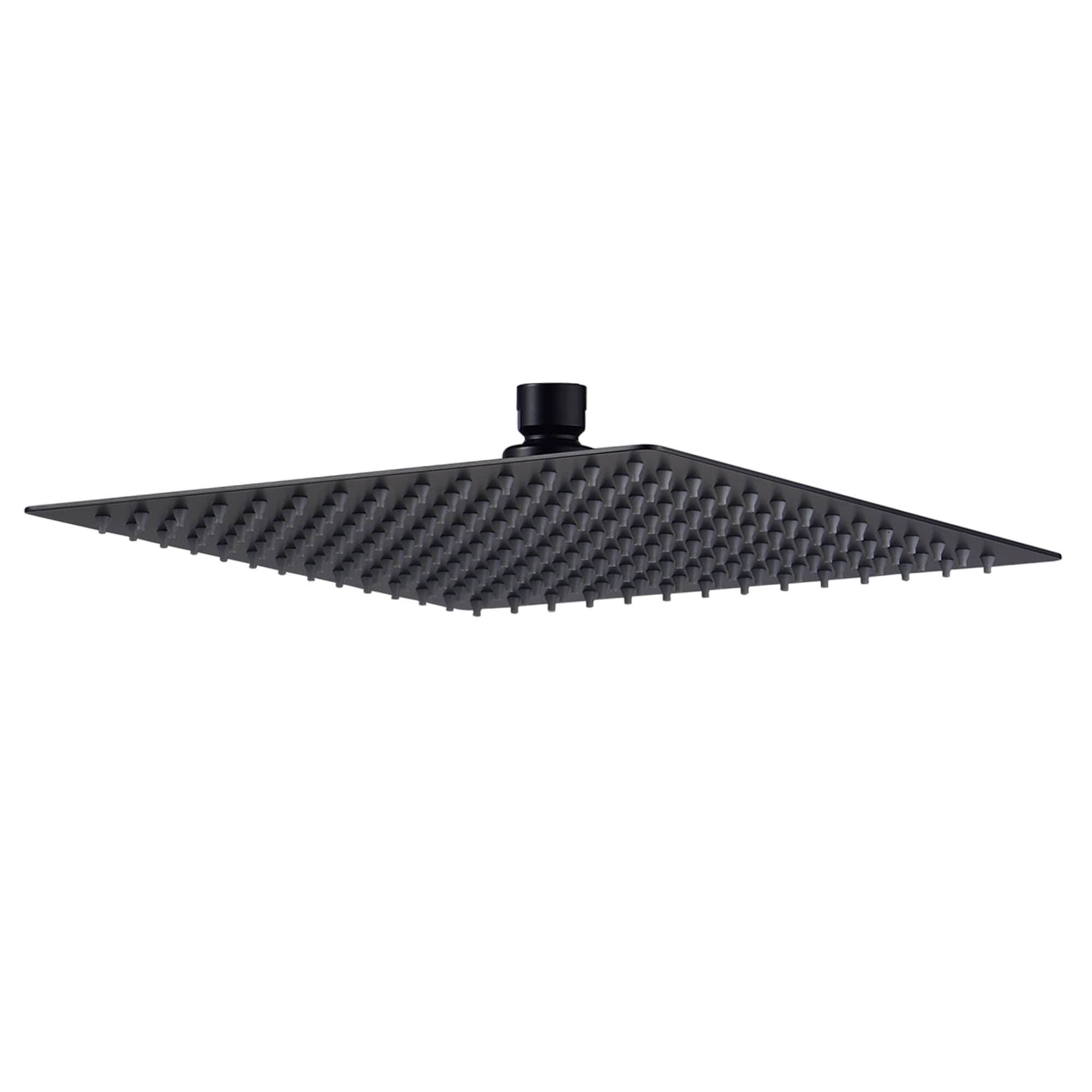 KICHAE KSLF17006-B Top Spray Overhead 1.0 -Settings Matte Black 12-in Square Fixed High Pressure Rain Shower Head 1.8 GPM