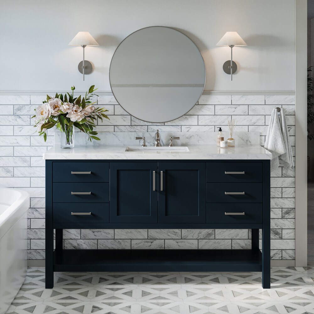 Blue Bathroom Vanity Base Cabinet