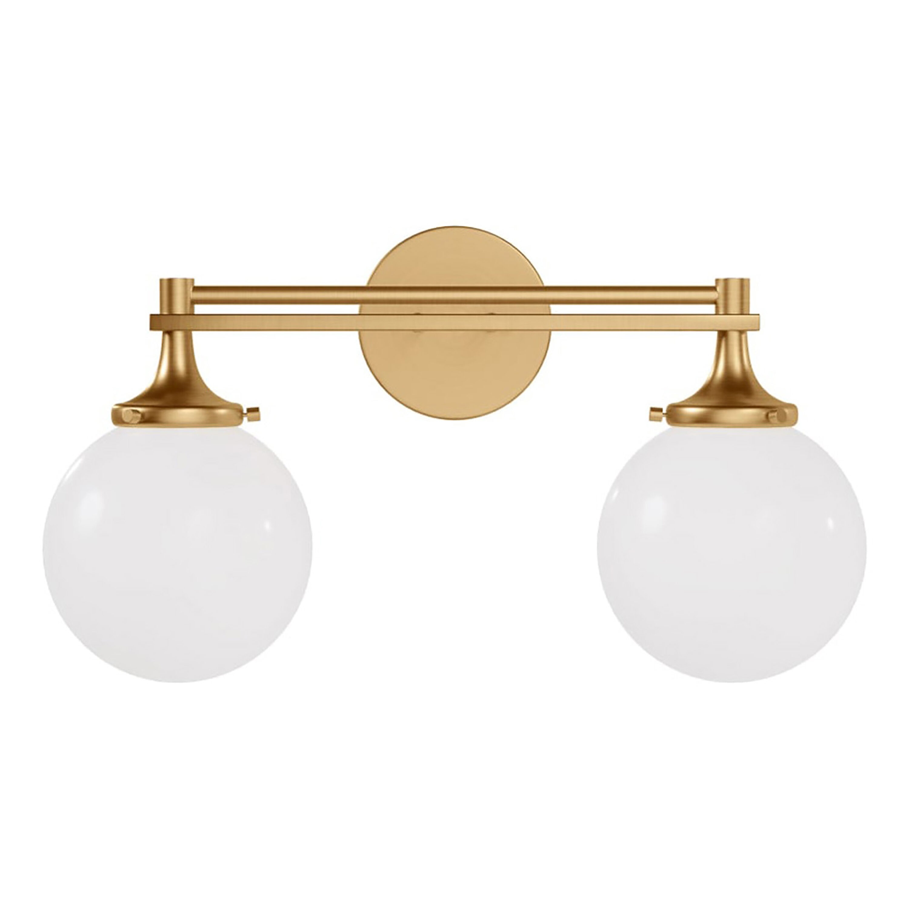 Signature Hardware 482679 Alfaro 20-in 2-Light Brushed Gold Contemporary/Modern Vanity Light