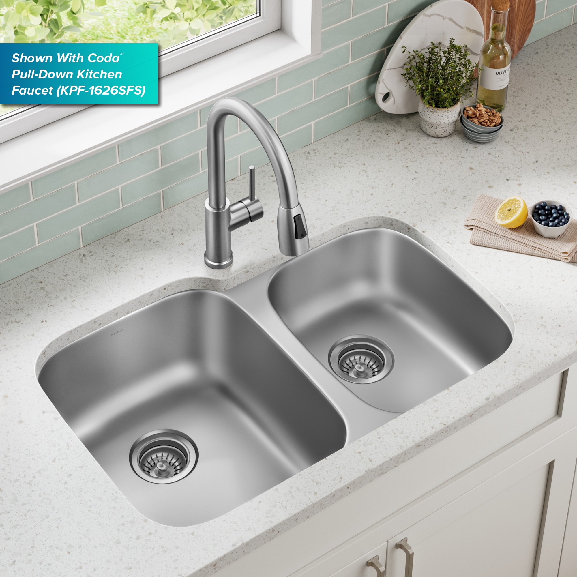 Kraus KBU24-100-75MB Kitchen-Sinks - View #3