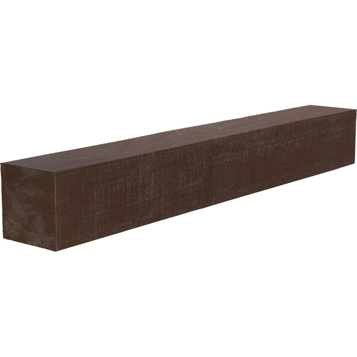 Ekena Millwork MANURC06X10X48AE 48-in W x 6-in H x 10-in D Aged Pecan Hollow Urethane Rustic Fireplace Mantel
