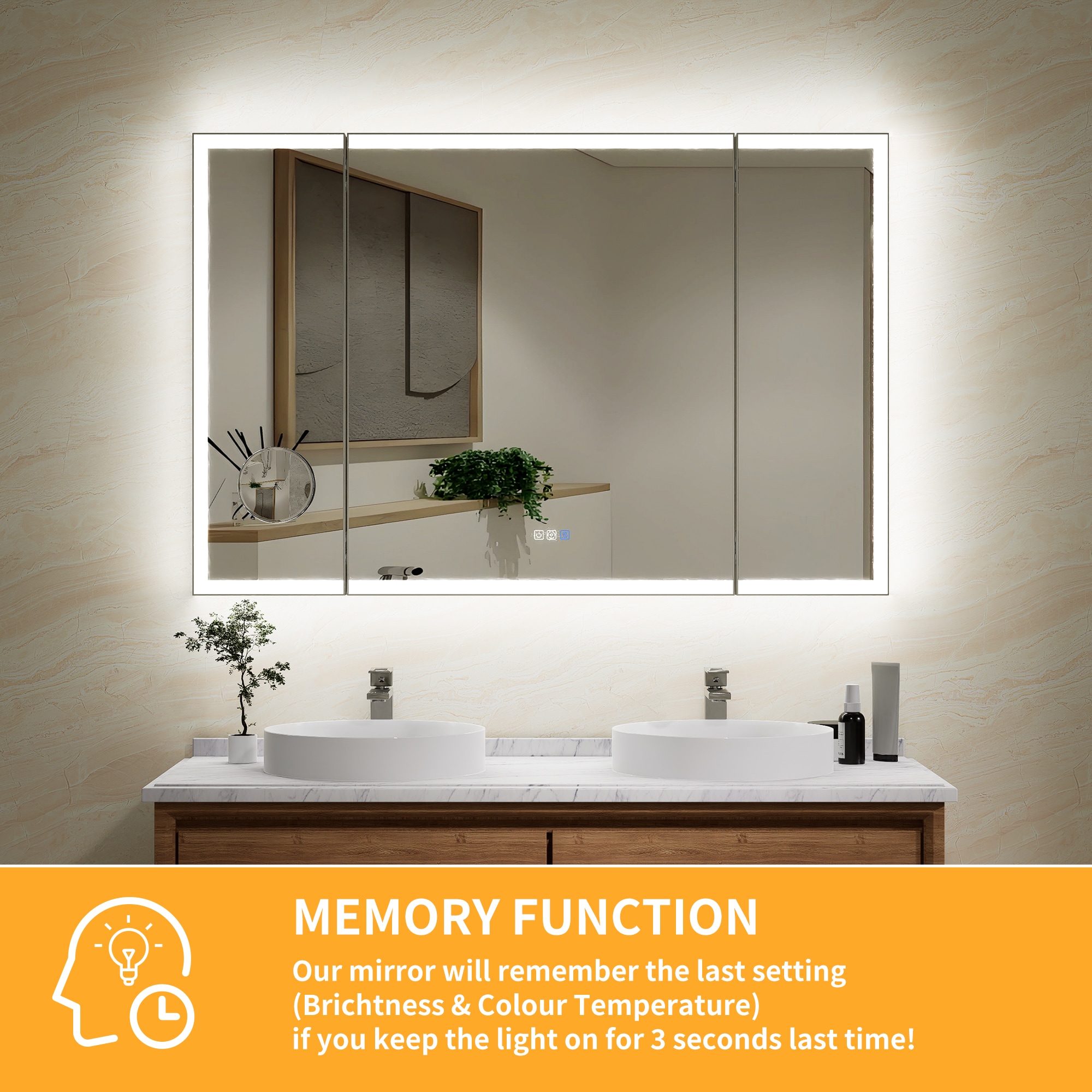 WELLFOR EX-TF3696 Framed-Bath-Mirrors - View #14