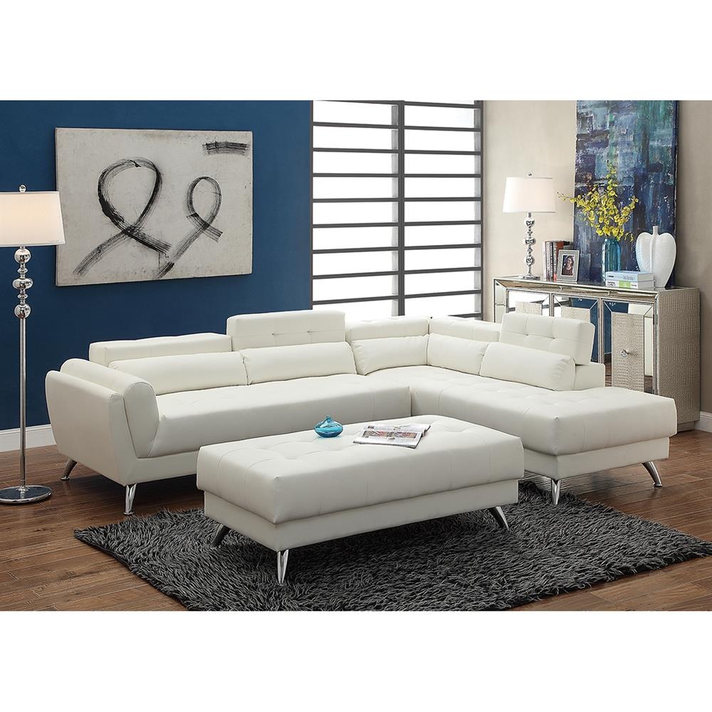 Poundex bonded on sale leather sectional