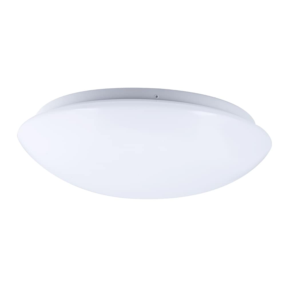 HALO FM119S1EWHR FM Series 1 -Light 3.11-in White Indoor/Outdoor Flush Mount Light ENERGY STAR Certified