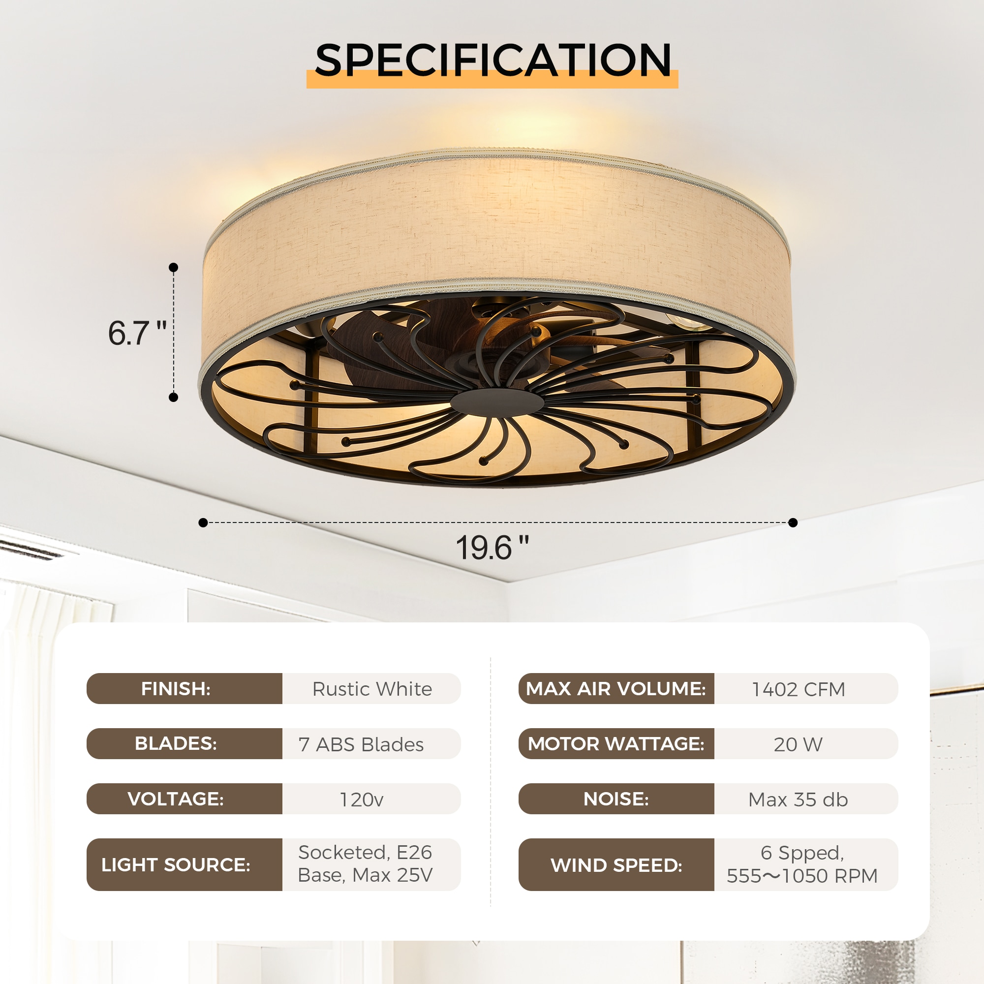 LTMATE LT-DCF207-BK20 Ceiling-Fans - View #5