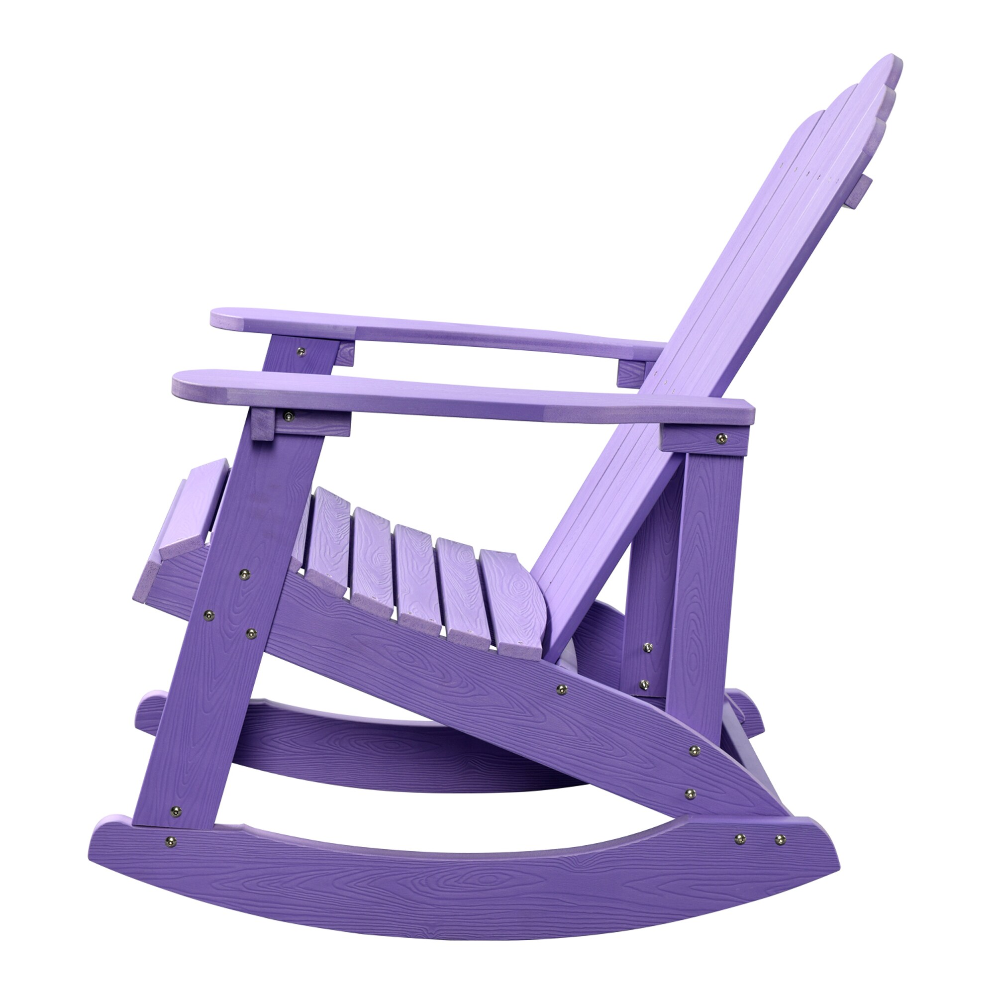 Pouuin Frame Color/Finish Purple Plastic Frame Adirondack Chair