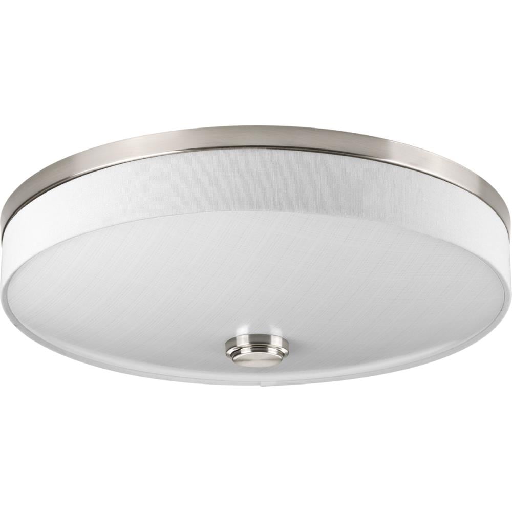 Progress Lighting P3611-0930K9 Weaver LED 2 -Light 16-in Brushed Nickel Integrated LED Flush Mount Light