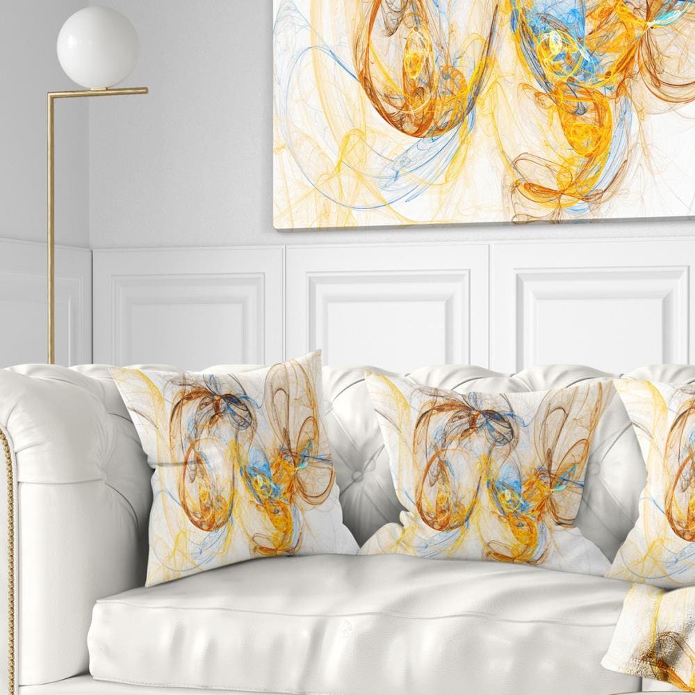 Designart CU7966-18-18 18-in x 18-in Yellow Indoor Decorative Pillow