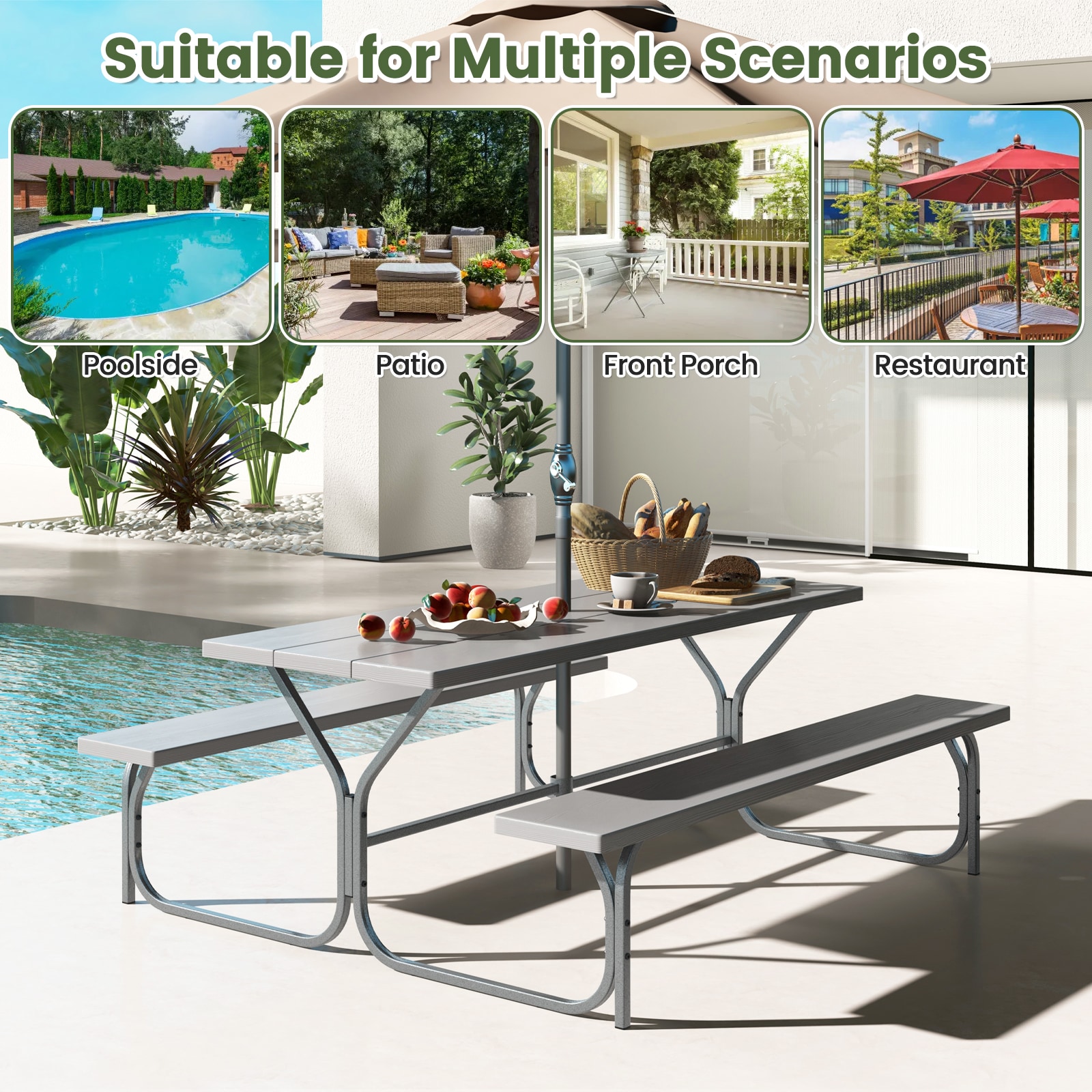 Forclover HYFL-66GR+ Picnic-Tables - View #4