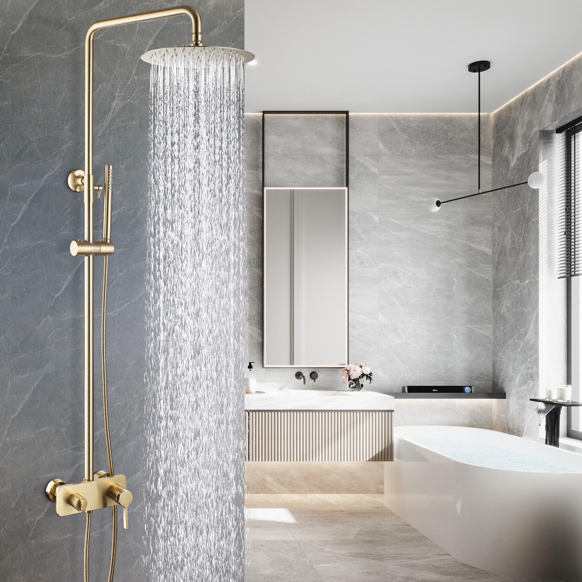 WELLFOR WB-1039 Showerhead-Bar-Panels - View #2