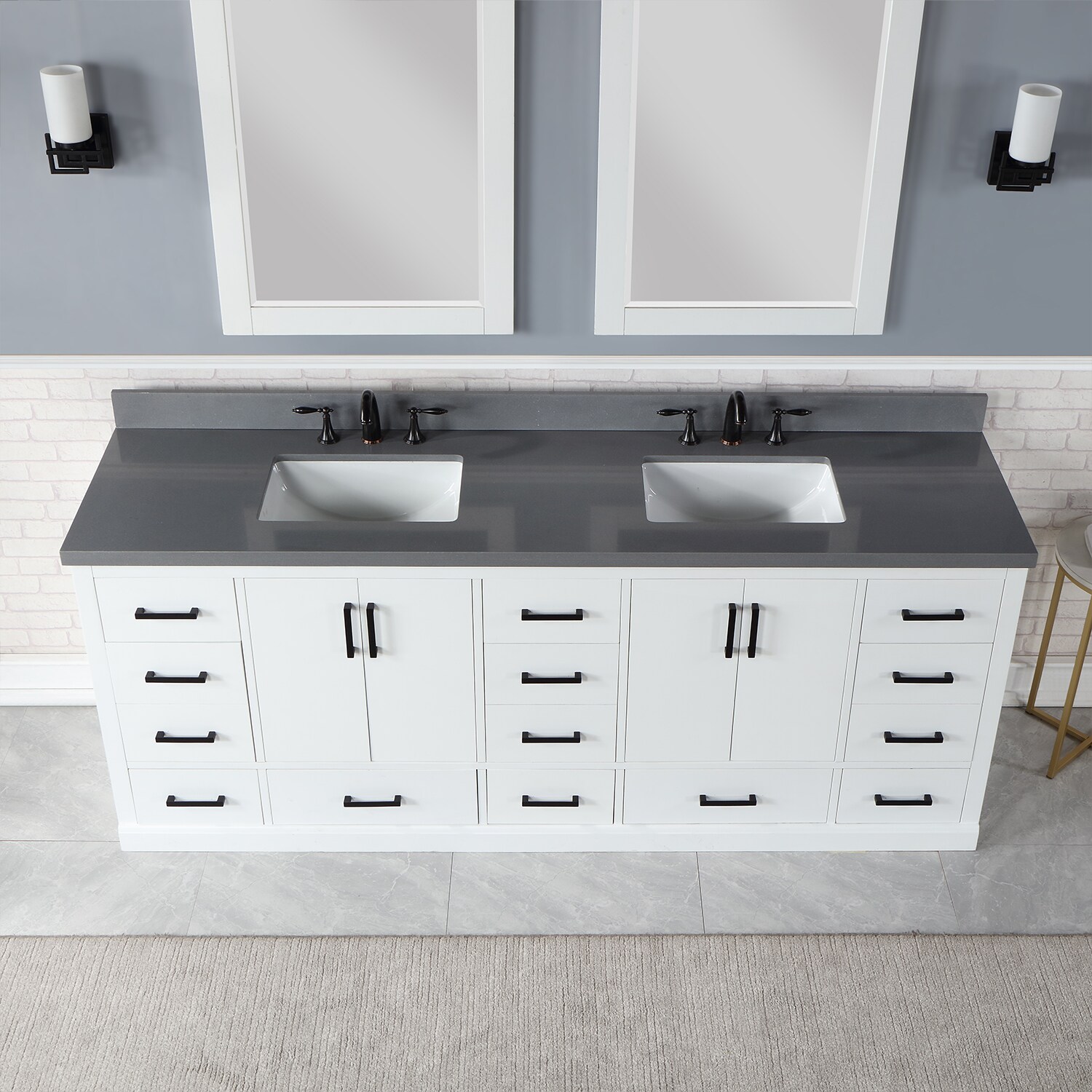 Altair 544084-WH-CG Bath-Vanity-Combo - View #2