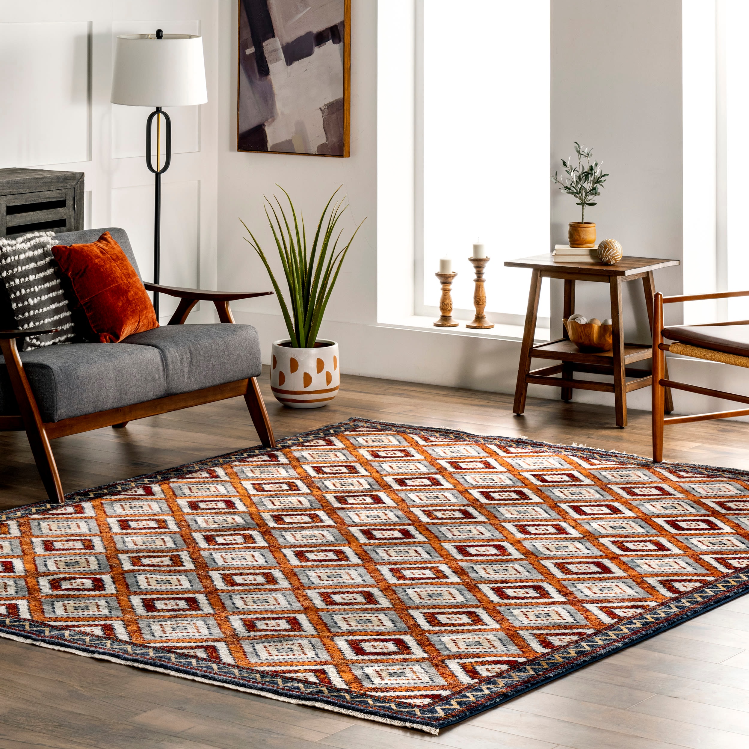 nuLOOM Vanita 9 X 13 (ft) Beige Indoor Geometric Southwestern Area