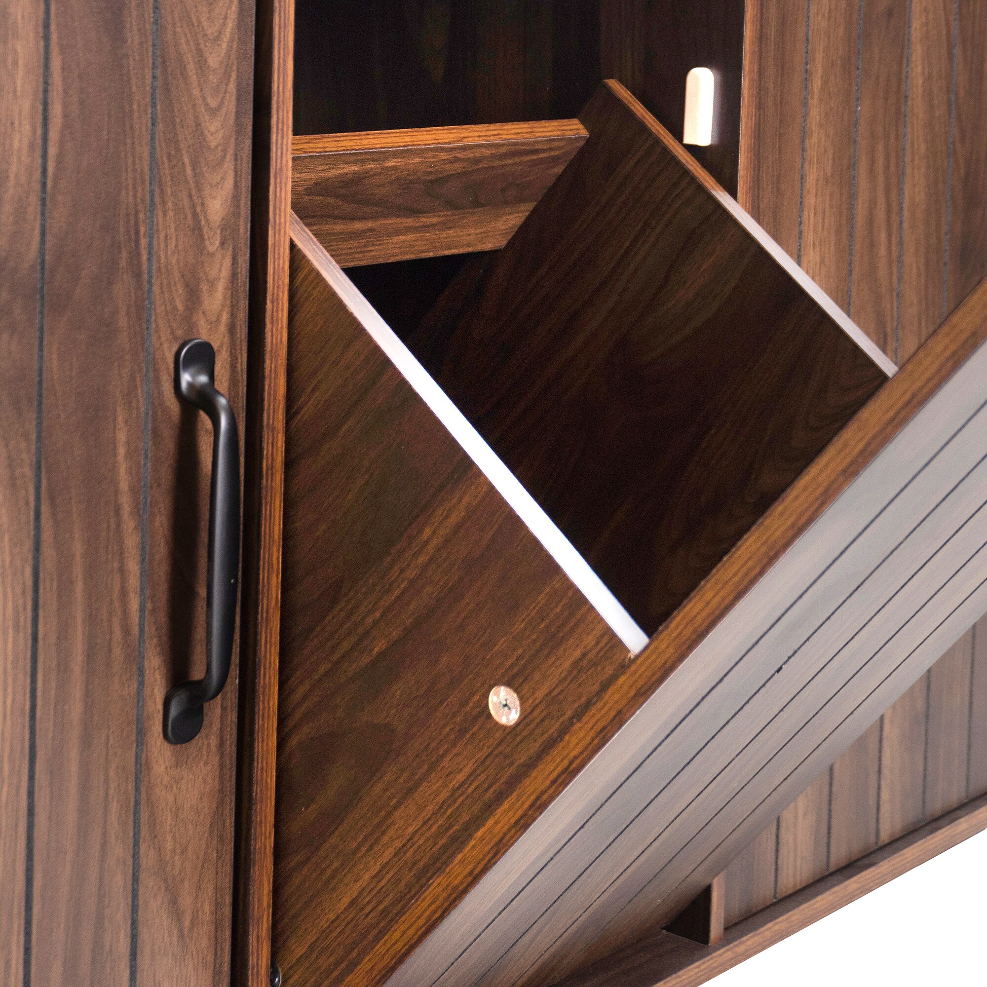BABOOM Brown Mdf Base with Mdf Top Kitchen Island (20.07-in x 45.8-in x 33.4-in)