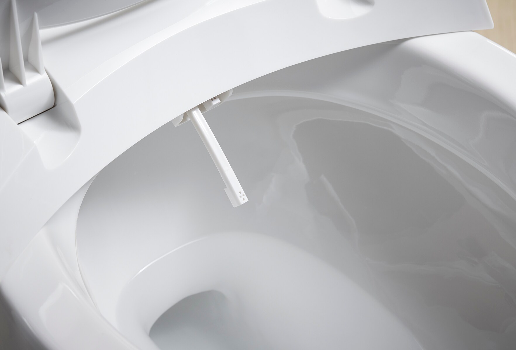 PureWash M300 White Elongated Manual Bidet Toilet Seat