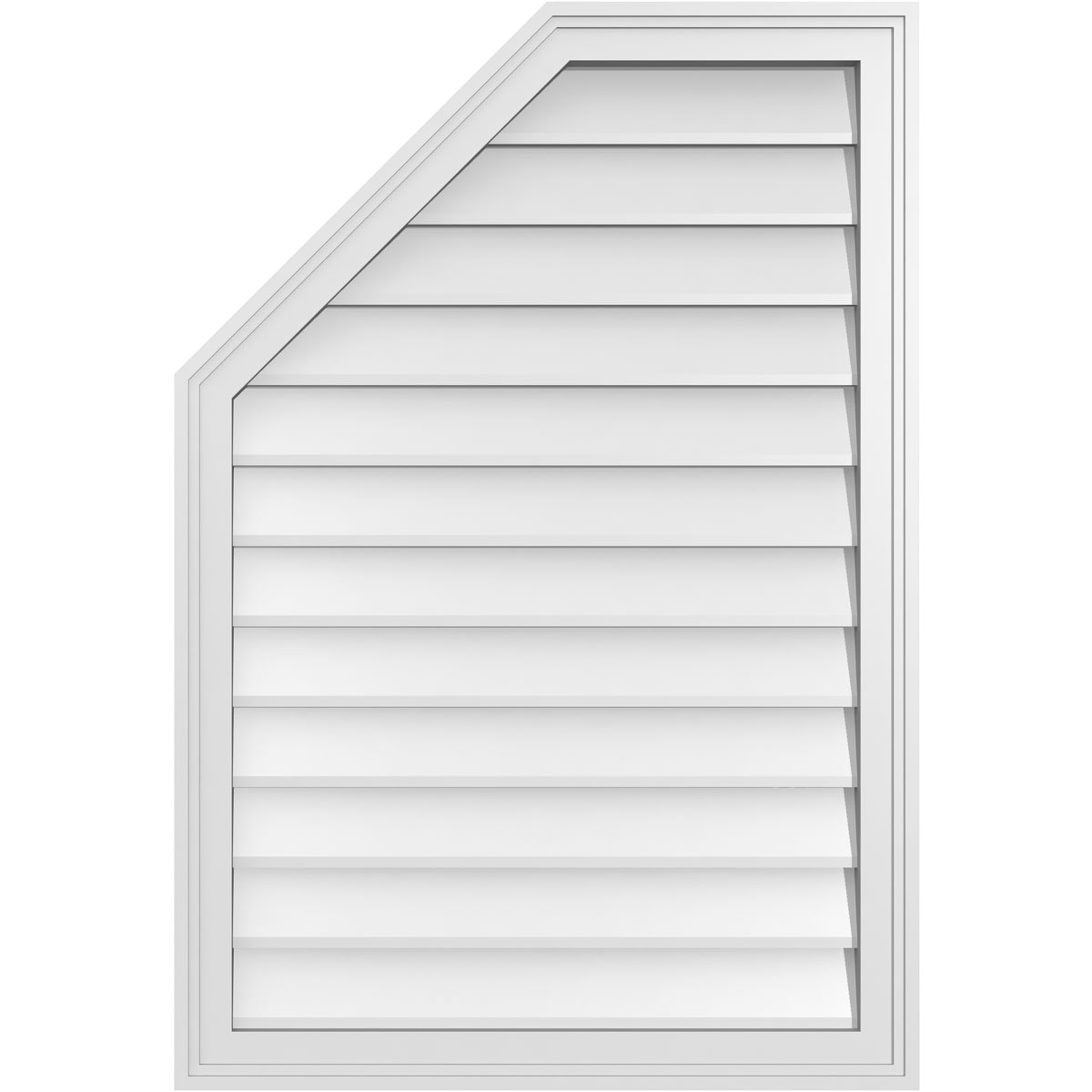 Ekena Millwork GVPOL26X3802SN 26-Inches x 38-Inches Off-white Octagon PVC Gable Louver Vent